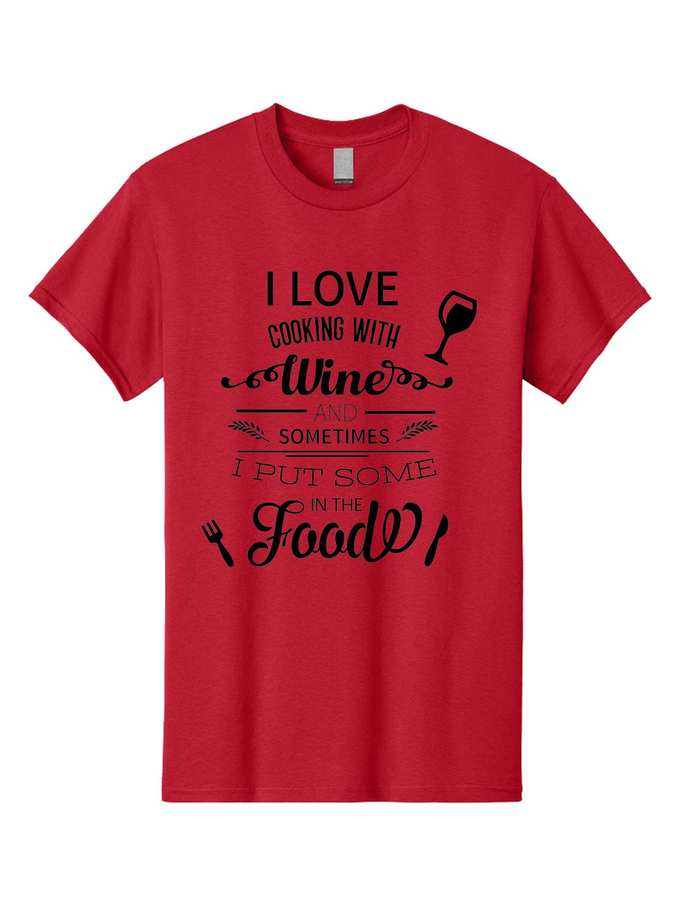 Cooking-With-Wine Men'S Graphic Tee, 100% Cotton, Comfortable Casual Summer Wear, Machine Washable, Cooking With Wine, Wine Quote, Funny Kitchen Humor, Wine Lover Gift, Culinary Arts, Kitchen Decor Inspiration, Chef'S Wit Aac608 3