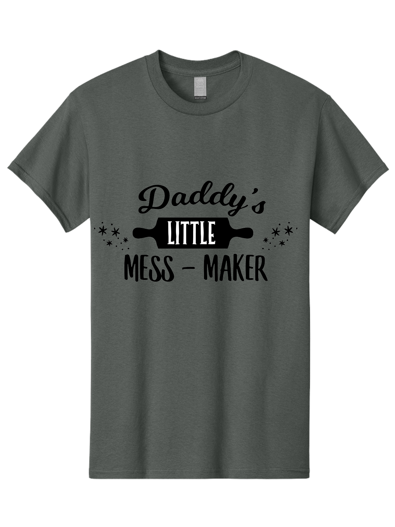 Daddy-S-Little-Mess-Maker Men'S Graphic Tee, 100% Cotton, Comfortable Casual Summer Wear, Machine Washable, Funny Kitchen Quote, Baking With Daddy, Cooking Together, Playful Family Moments, Messy Kitchen, Father Child Bonding, Culinary Fun Aac622 27