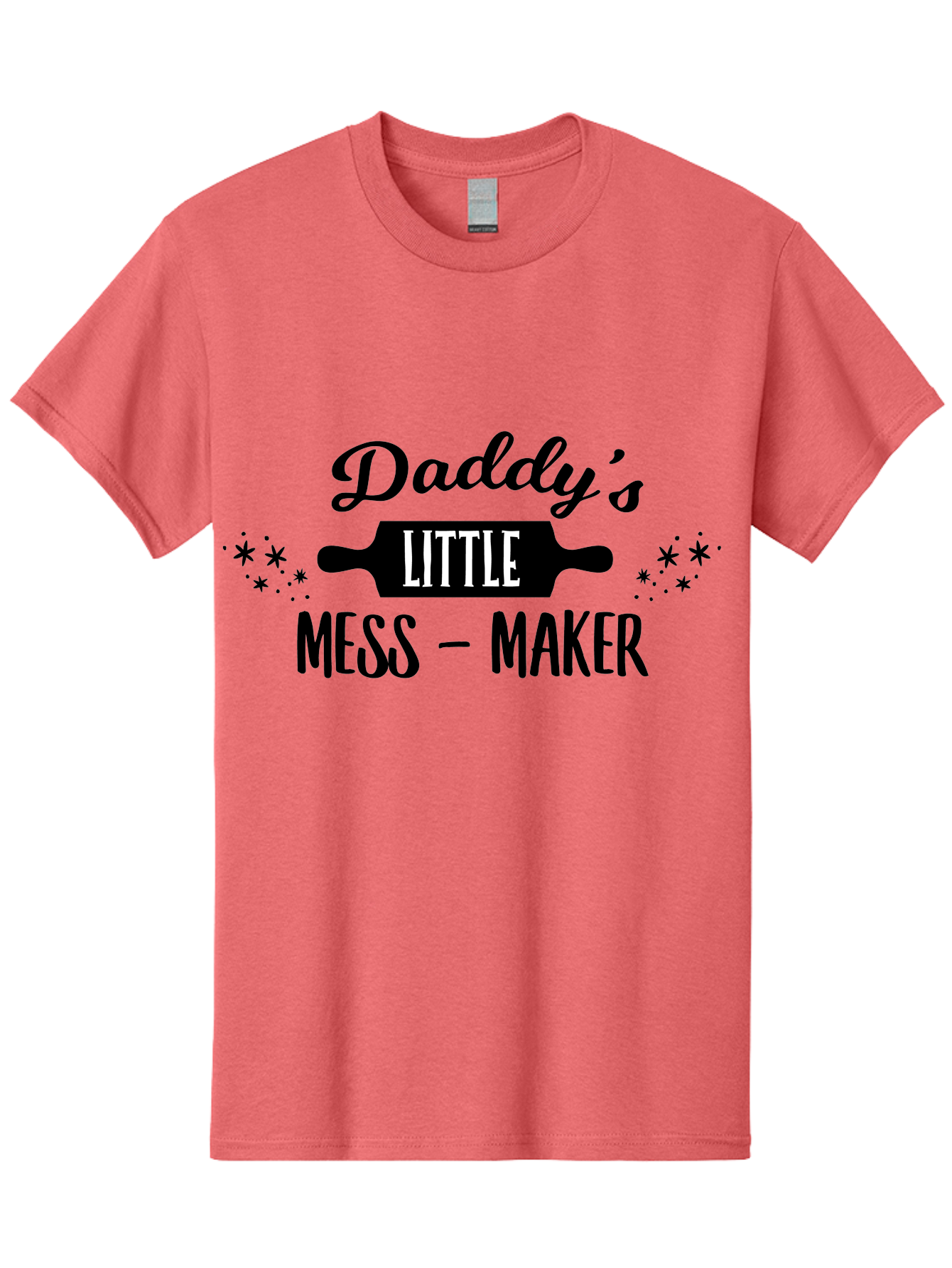 Daddy-S-Little-Mess-Maker Men'S Graphic Tee, 100% Cotton, Comfortable Casual Summer Wear, Machine Washable, Funny Kitchen Quote, Baking With Daddy, Cooking Together, Playful Family Moments, Messy Kitchen, Father Child Bonding, Culinary Fun Aac622 21