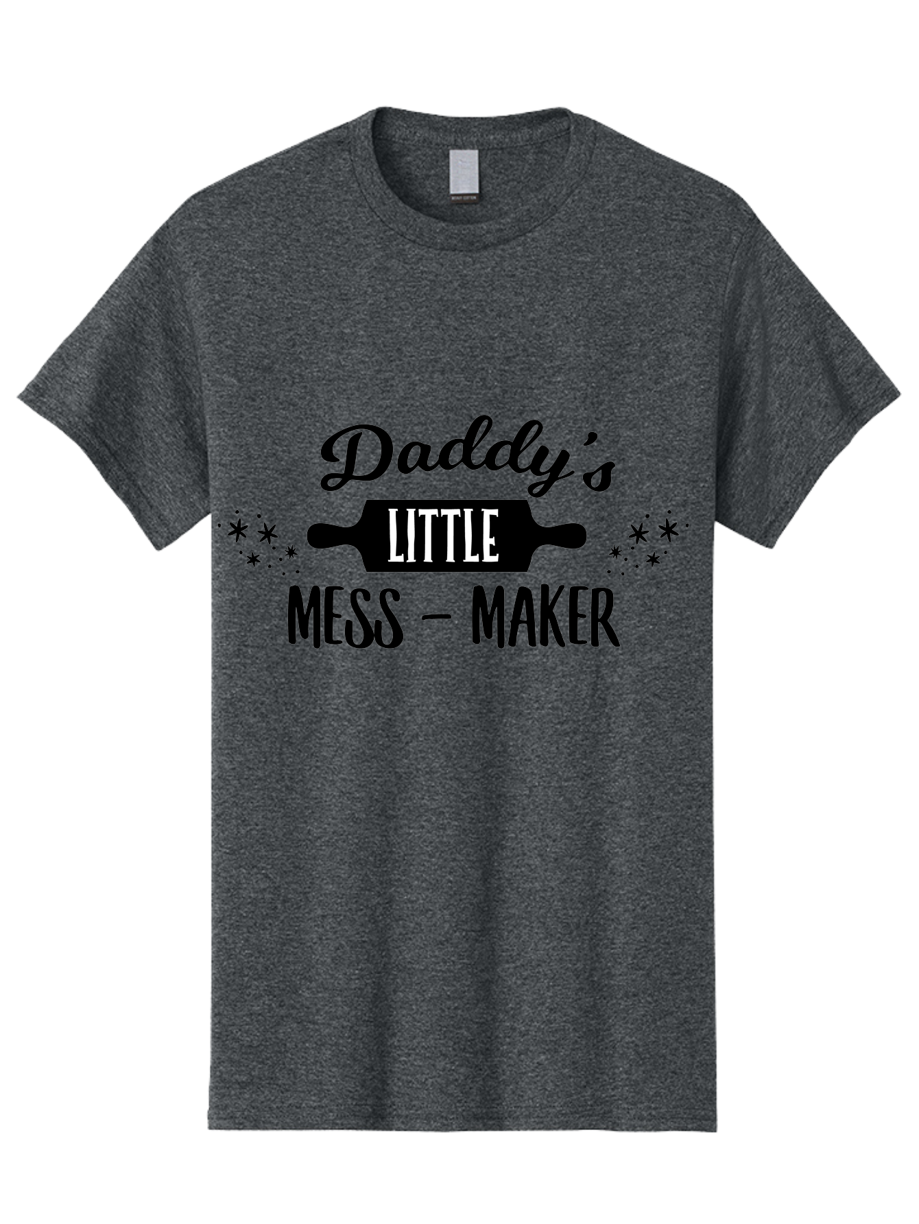Daddy-S-Little-Mess-Maker Men'S Graphic Tee, 100% Cotton, Comfortable Casual Summer Wear, Machine Washable, Funny Kitchen Quote, Baking With Daddy, Cooking Together, Playful Family Moments, Messy Kitchen, Father Child Bonding, Culinary Fun Aac622 11