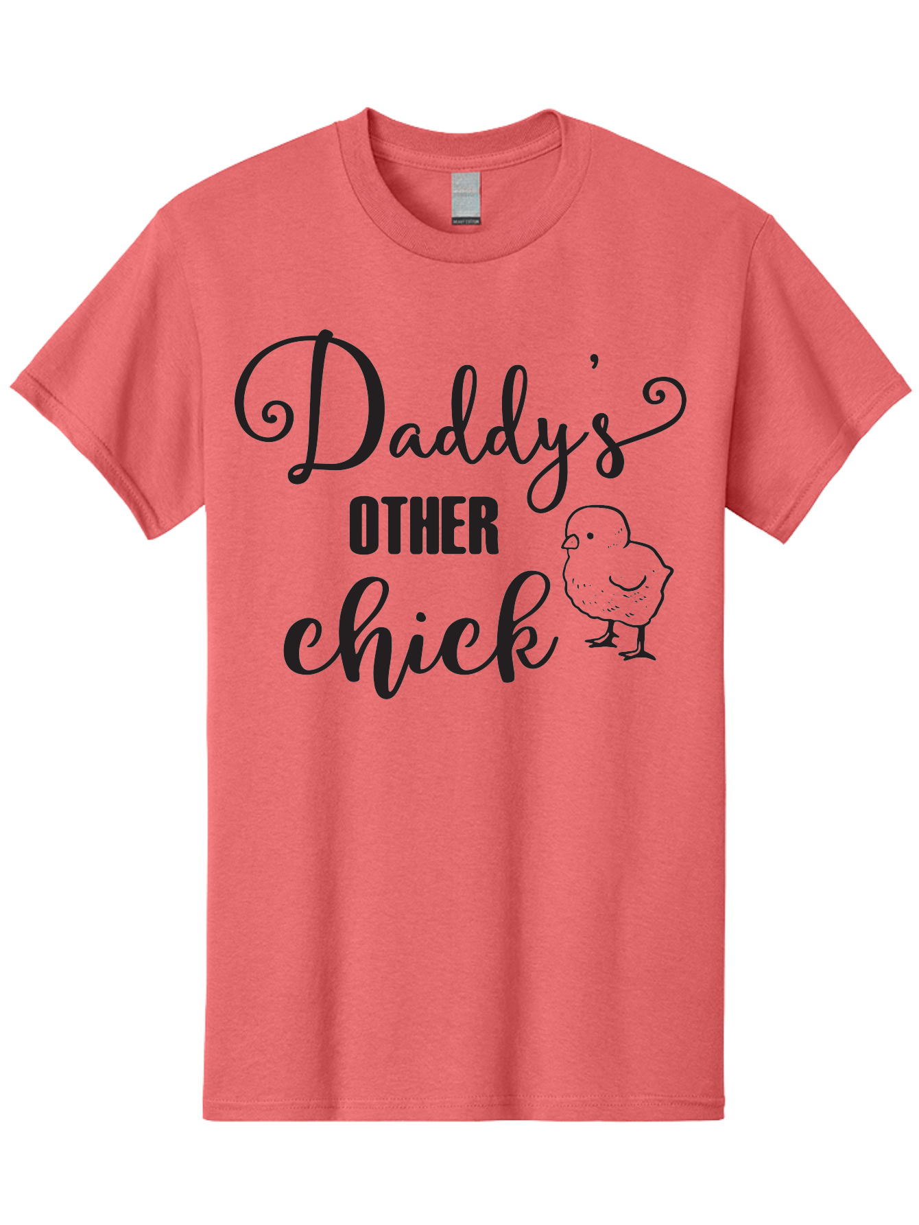 Daddy-S-Other-Chick Men'S Graphic Tee, 100% Cotton, Comfortable Casual Summer Wear, Machine Washable, Funny Quote, Cute Chick, Playful Text, Daddy'S Girl, Humorous Saying, Sweet Chick Illustration, Father'S Day Gift Aac623 11