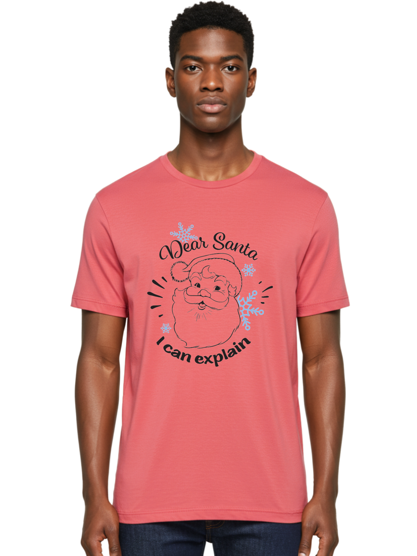 Dear-Santa-I-Can-Explain-1 Men'S Graphic Tee, 100% Cotton, Comfortable Casual Summer Wear, Machine Washable, Santa Claus Illustration, Christmas Humor, Festive Design, Holiday Joke, Naughty List, Xmas Gift, Funny Quote, Jolly Old Elf Aac629 8