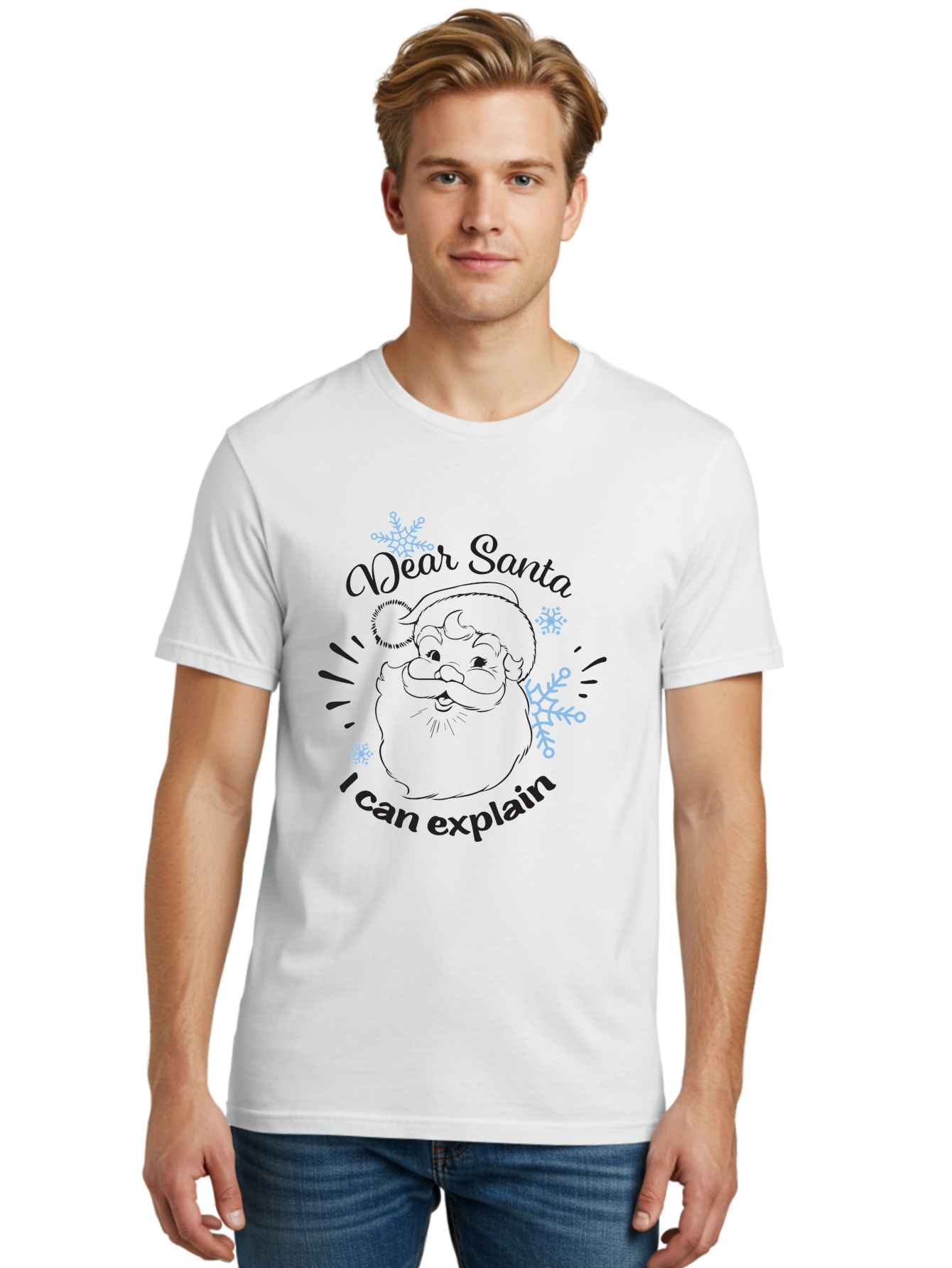 Dear-Santa-I-Can-Explain-1 Men'S Graphic Tee, 100% Cotton, Comfortable Casual Summer Wear, Machine Washable, Santa Claus Illustration, Christmas Humor, Festive Design, Holiday Joke, Naughty List, Xmas Gift, Funny Quote, Jolly Old Elf Aac629 26