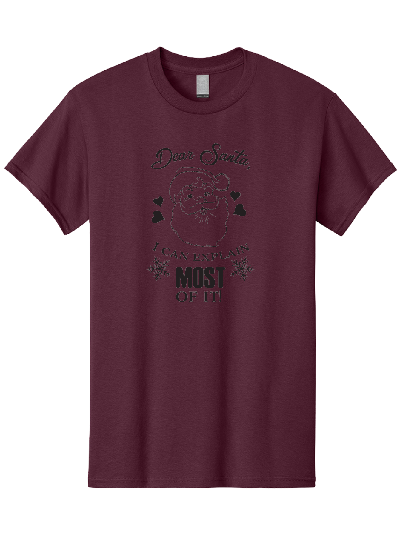 Dear-Santa-I-Can-Explain Men'S Graphic Tee, 100% Cotton, Comfortable Casual Summer Wear, Machine Washable, Humorous Santa Claus, Funny Christmas Quote, Dear Santa I Can Explain Most Of It, Christmas Humor, Holiday Joke, Santa Illustration, Aac630 13