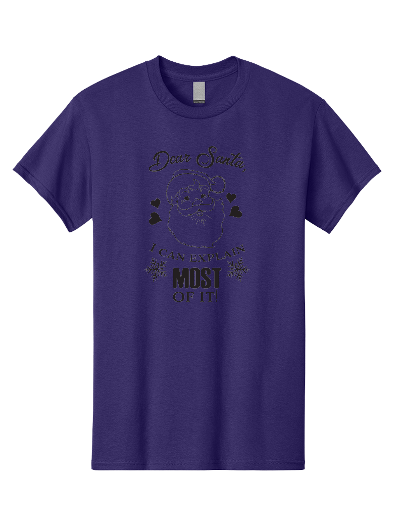 Dear-Santa-I-Can-Explain Men'S Graphic Tee, 100% Cotton, Comfortable Casual Summer Wear, Machine Washable, Humorous Santa Claus, Funny Christmas Quote, Dear Santa I Can Explain Most Of It, Christmas Humor, Holiday Joke, Santa Illustration, Aac630 27