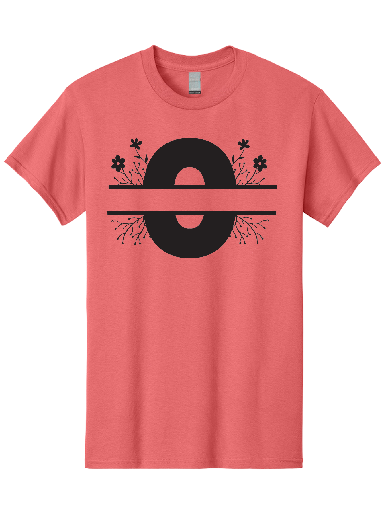 E-2 Men'S Graphic Tee, 100% Cotton, Comfortable Casual Summer Wear, Machine Washable, Black Letter E, Floral Design, Abstract Art, Minimalist Style, Bold Typography, Artistic Expression, Elegance, Simplicity, Modern Aesthetic, Unique Design, Aac665 17