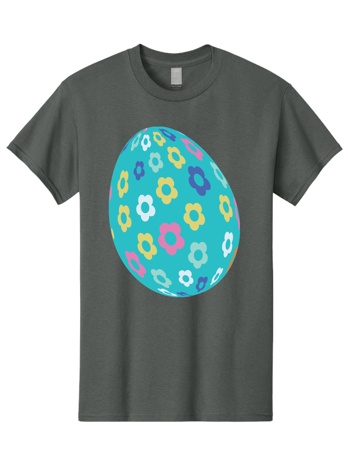 Easter-Egg-Flowers Men'S Graphic Tee, 100% Cotton, Comfortable Casual Summer Wear, Machine Washable, Easter Egg Decoration, Floral Pattern, Colorful Flowers, Pastel Colors, Spring Theme, Easter Celebration, Festive Design, Decorative Egg, Aac675 12