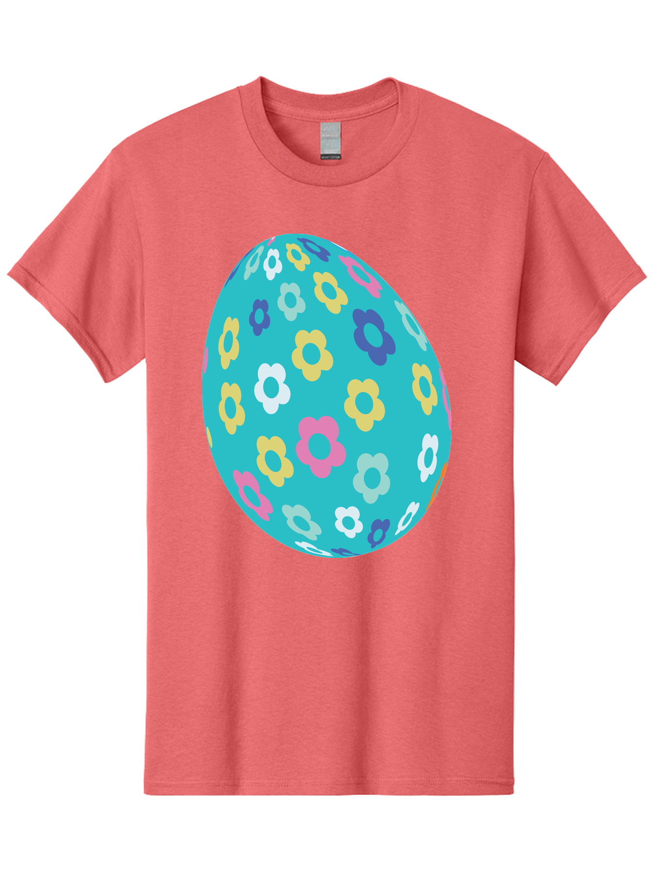 Easter-Egg-Flowers Men'S Graphic Tee, 100% Cotton, Comfortable Casual Summer Wear, Machine Washable, Easter Egg Decoration, Floral Pattern, Colorful Flowers, Pastel Colors, Spring Theme, Easter Celebration, Festive Design, Decorative Egg, Aac675 18