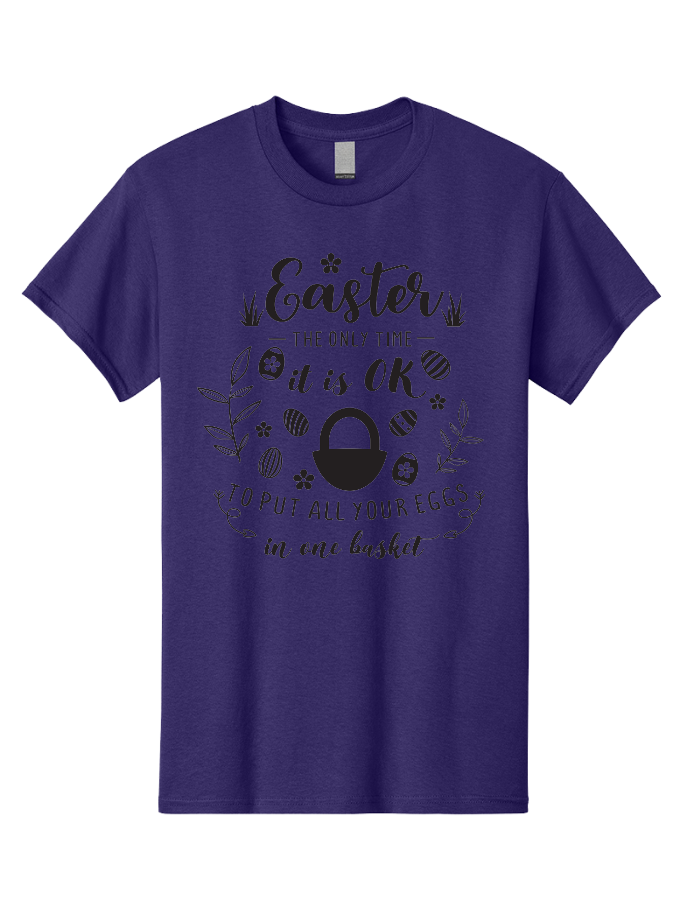 Easter-Eggs Men'S Graphic Tee, 100% Cotton, Comfortable Casual Summer Wear, Machine Washable, Easter Eggs, Egg Basket, Easter Basket, Egg Hunt, Spring Flowers, Easter Quote, Funny Easter, Easter Humor, Egg Decoration Aac677 7