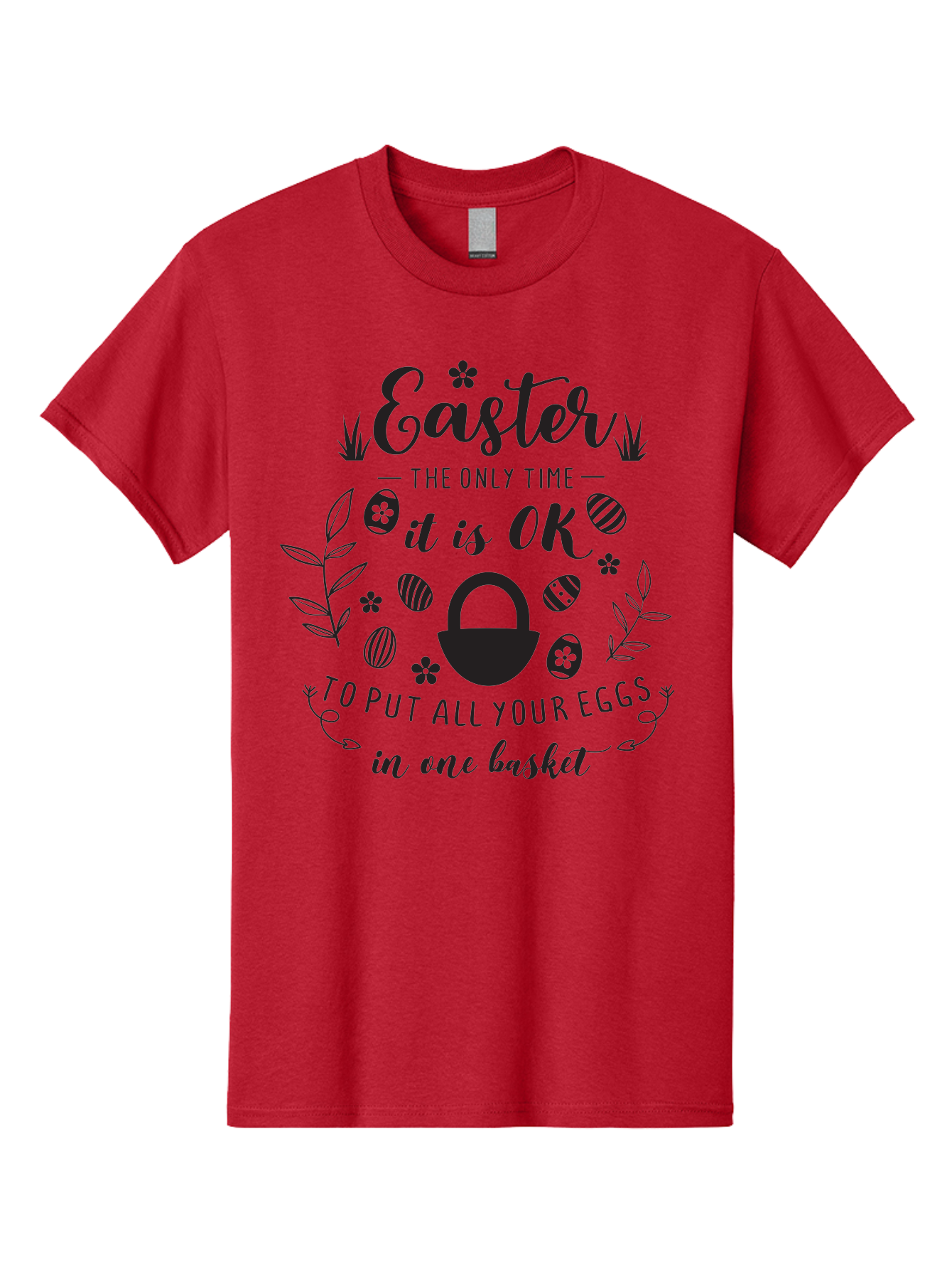 Easter-Eggs Men'S Graphic Tee, 100% Cotton, Comfortable Casual Summer Wear, Machine Washable, Easter Eggs, Egg Basket, Easter Basket, Egg Hunt, Spring Flowers, Easter Quote, Funny Easter, Easter Humor, Egg Decoration Aac677 11