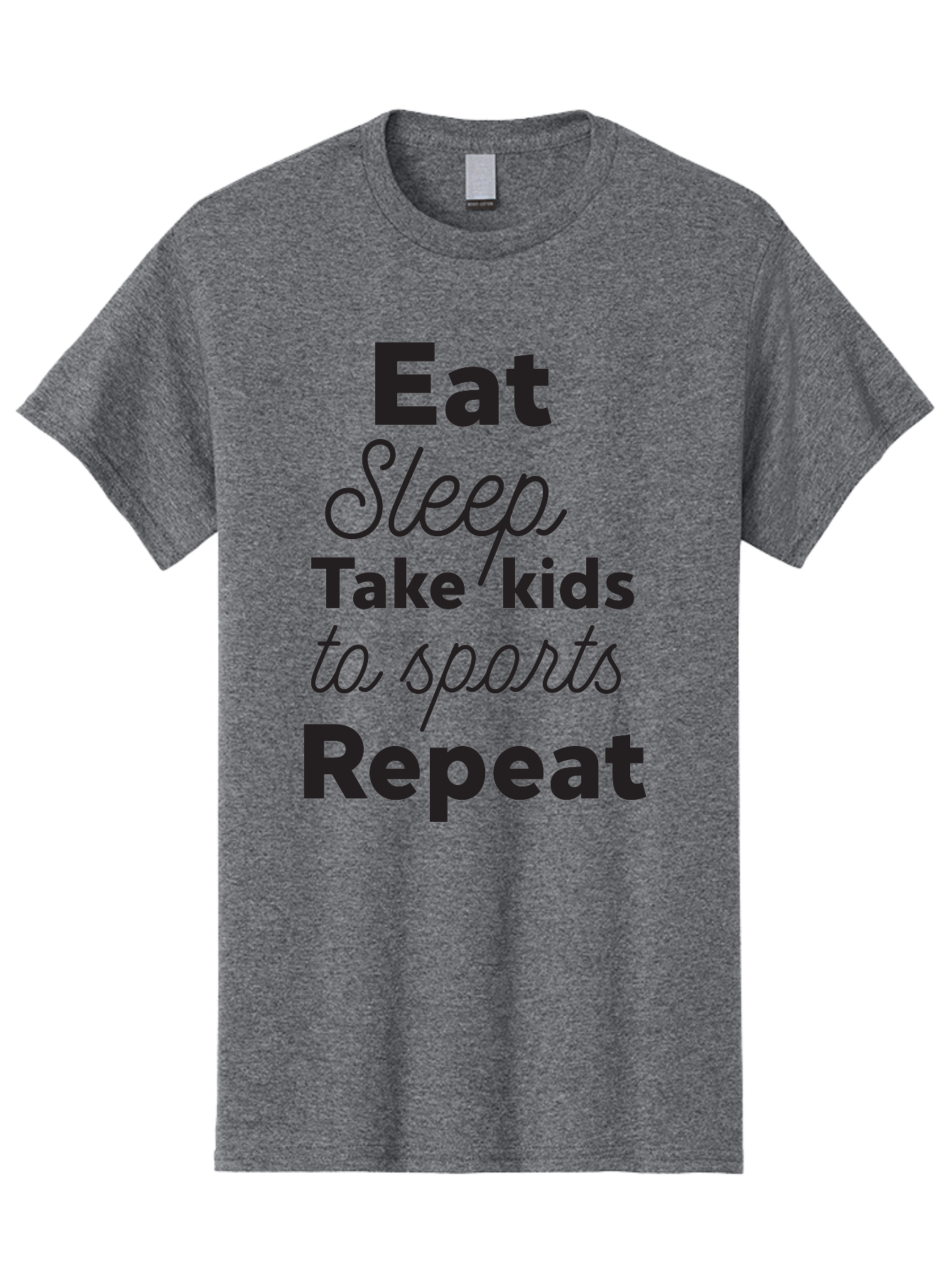 Eat-Sleep-Take-Kids-To-Sports-Repeat Men'S Graphic Tee, 100% Cotton, Comfortable Casual Summer Wear, Machine Washable, Busy Parents, Parenting Life, Family Activities, Kids Sports, Daily Routine, Parenting Humor, Eat Sleep Repeat Aac682 29