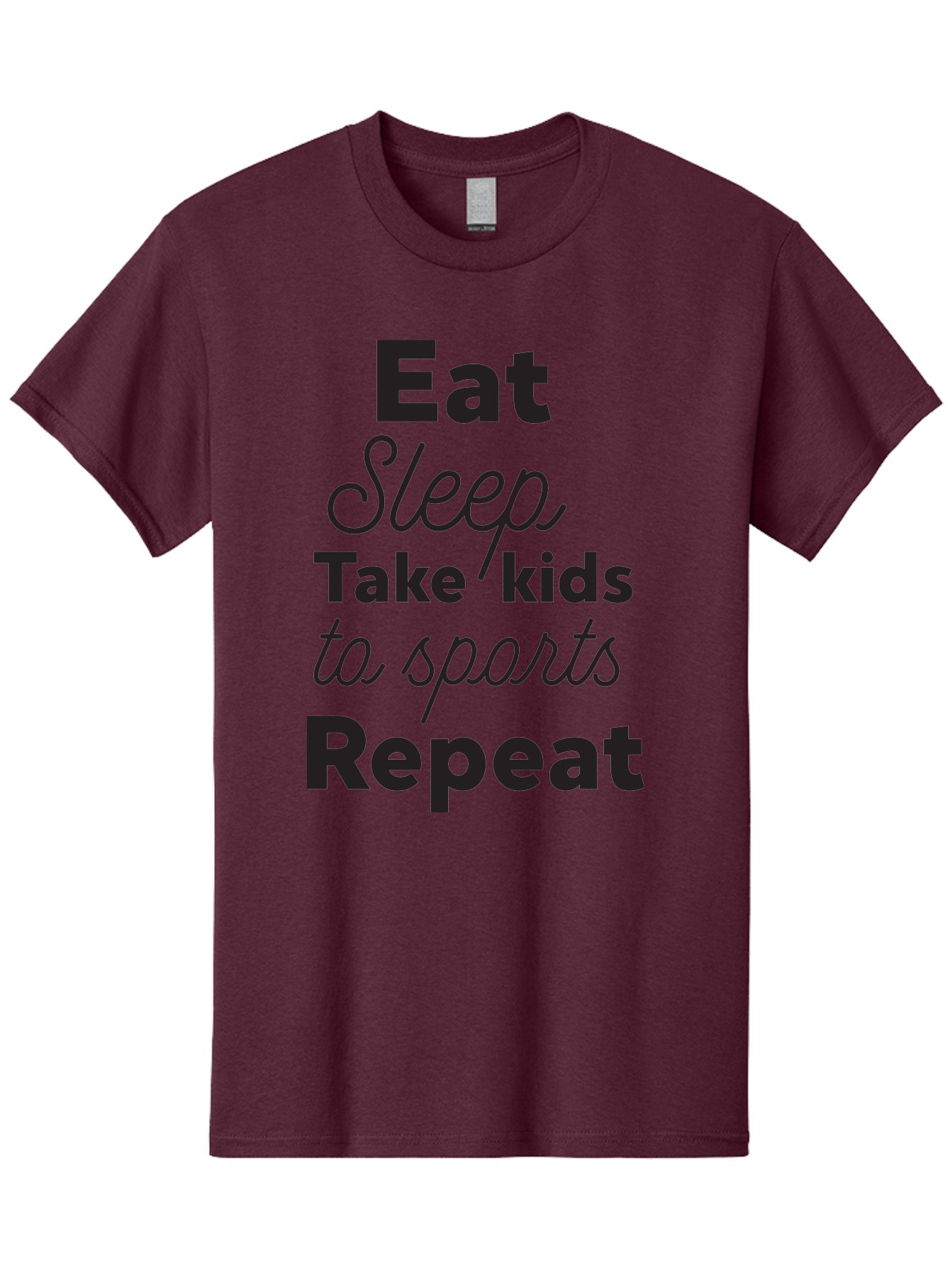 Eat-Sleep-Take-Kids-To-Sports-Repeat Men'S Graphic Tee, 100% Cotton, Comfortable Casual Summer Wear, Machine Washable, Busy Parents, Parenting Life, Family Activities, Kids Sports, Daily Routine, Parenting Humor, Eat Sleep Repeat Aac682 13