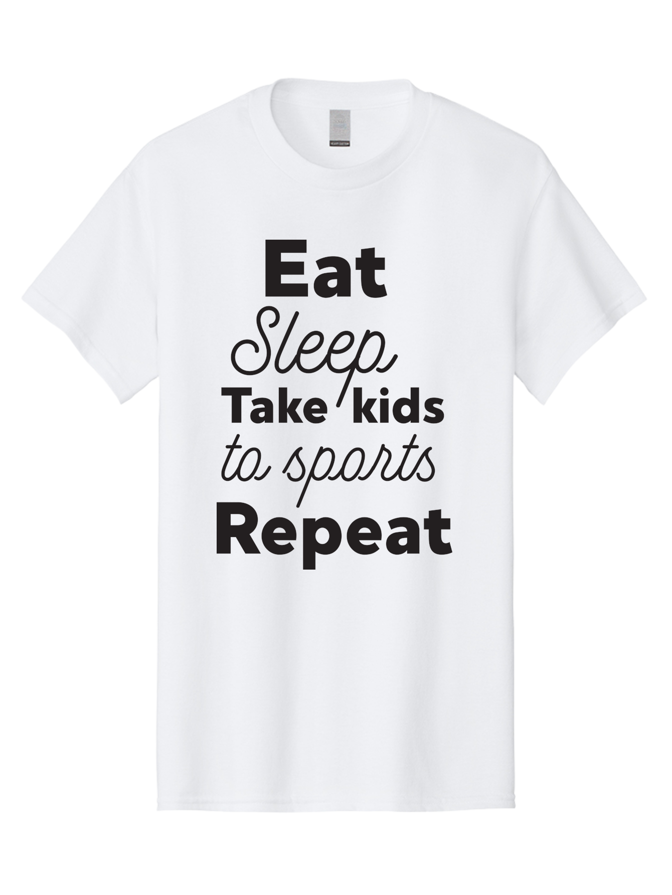 Eat-Sleep-Take-Kids-To-Sports-Repeat Men'S Graphic Tee, 100% Cotton, Comfortable Casual Summer Wear, Machine Washable, Busy Parents, Parenting Life, Family Activities, Kids Sports, Daily Routine, Parenting Humor, Eat Sleep Repeat Aac682 3