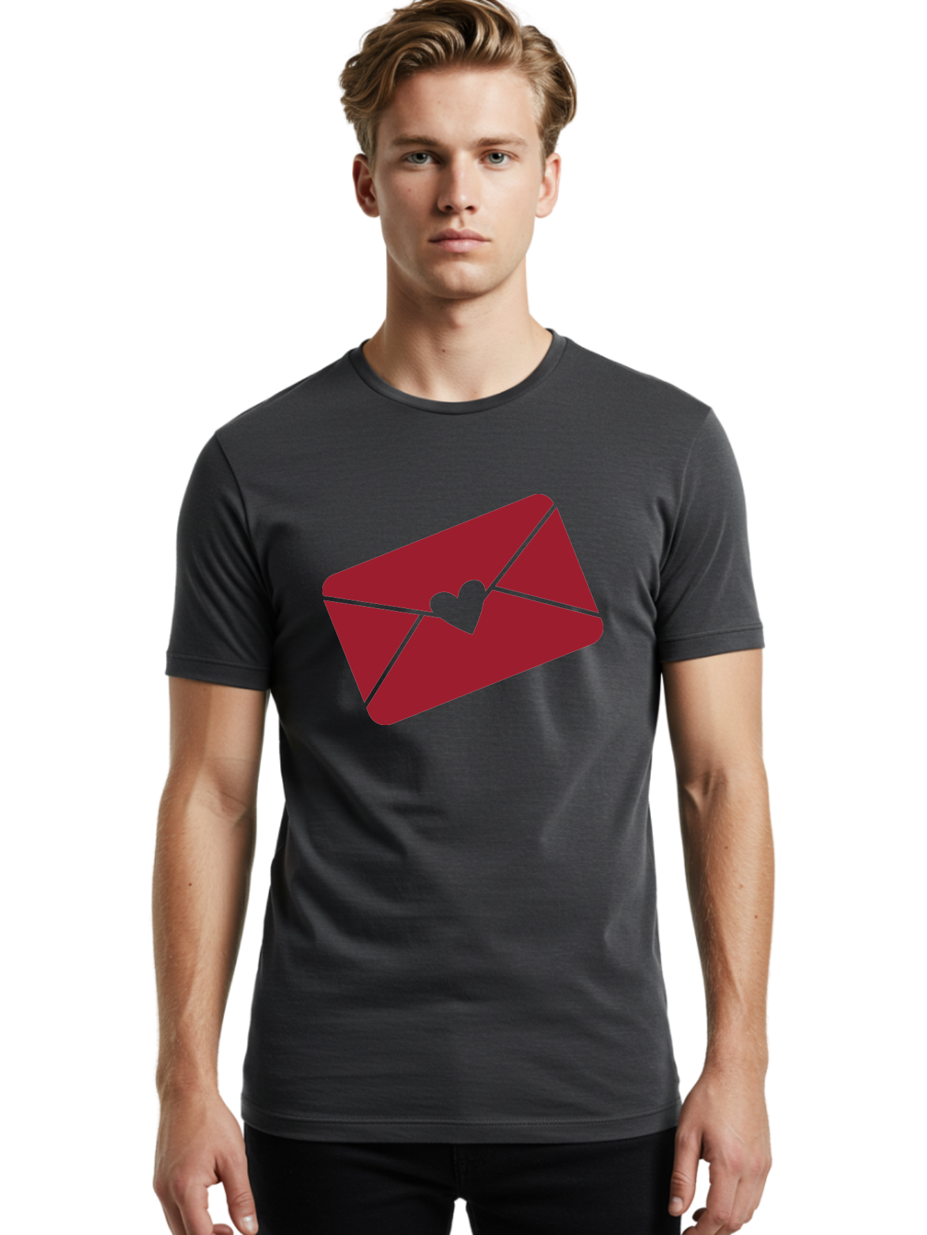 Envelope-With-Heart-1 Men'S Graphic Tee, 100% Cotton, Comfortable Casual Summer Wear, Machine Washable, Love Letter, Romantic Gesture, Heartfelt Message, Envelope Icon, Sealed With Love, Heartfelt Symbol, Affectionate Gesture, Loving Note Aac688 12