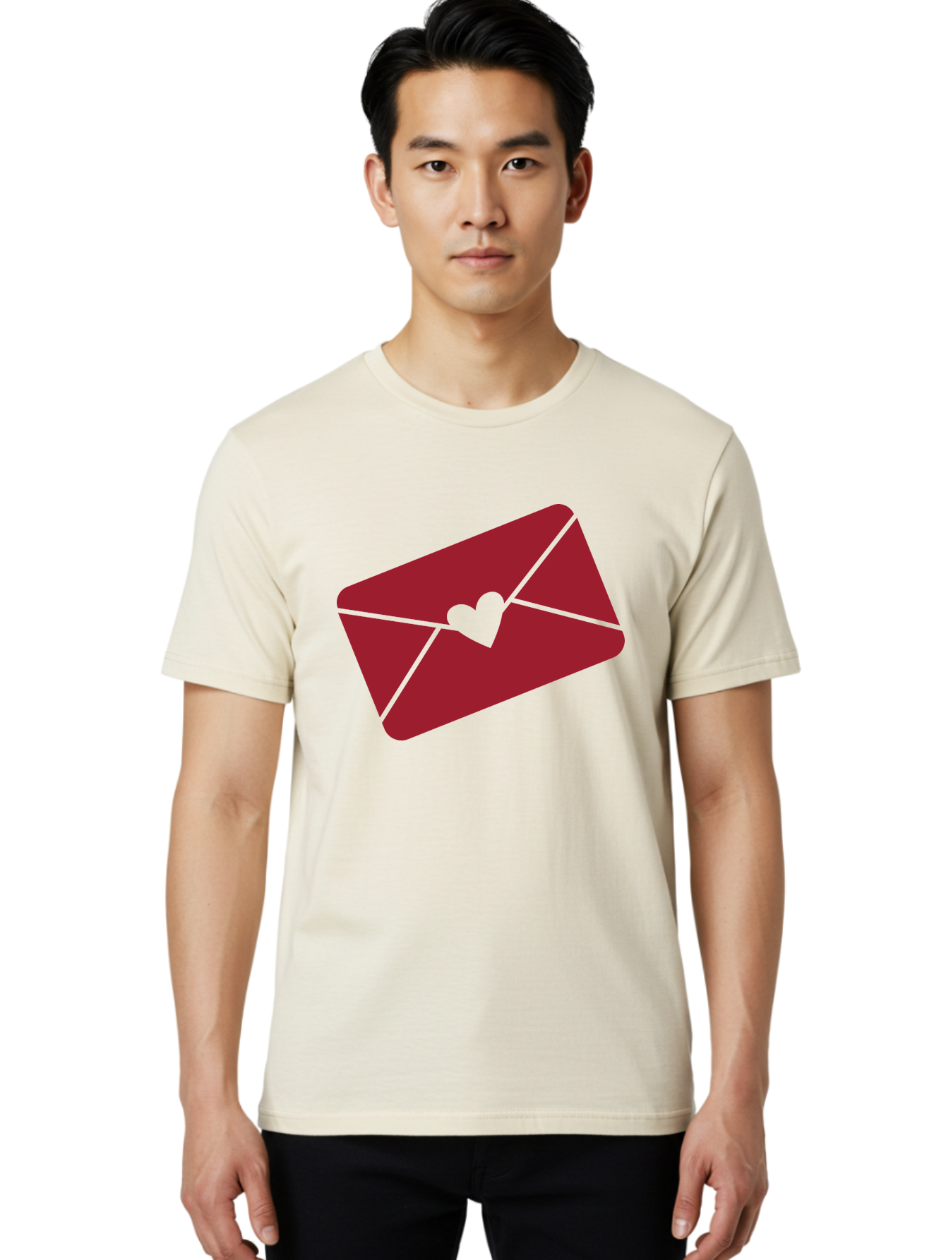 Envelope-With-Heart-1 Men'S Graphic Tee, 100% Cotton, Comfortable Casual Summer Wear, Machine Washable, Love Letter, Romantic Gesture, Heartfelt Message, Envelope Icon, Sealed With Love, Heartfelt Symbol, Affectionate Gesture, Loving Note Aac688 6