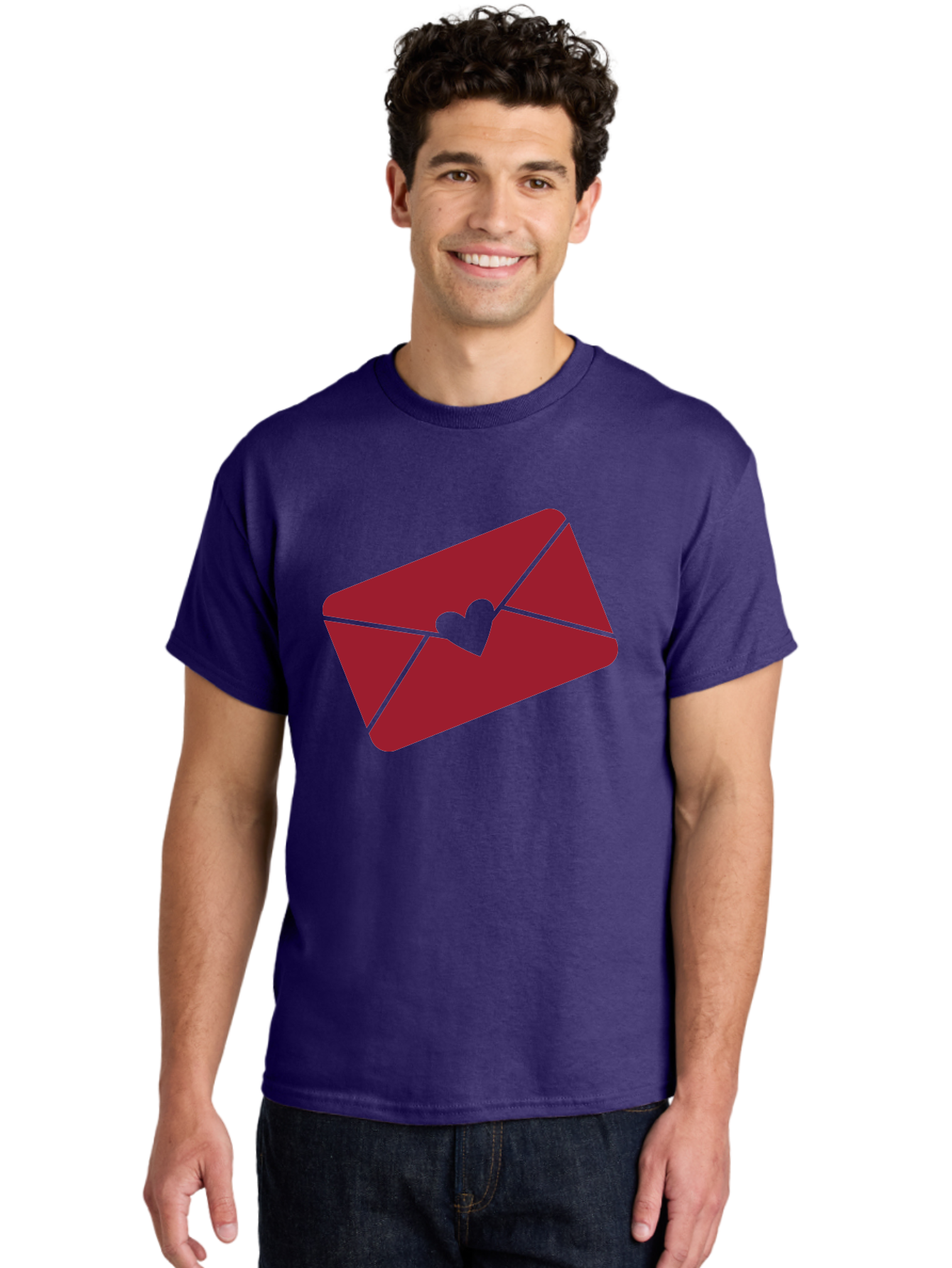 Envelope-With-Heart-1 Men'S Graphic Tee, 100% Cotton, Comfortable Casual Summer Wear, Machine Washable, Love Letter, Romantic Gesture, Heartfelt Message, Envelope Icon, Sealed With Love, Heartfelt Symbol, Affectionate Gesture, Loving Note Aac688 4