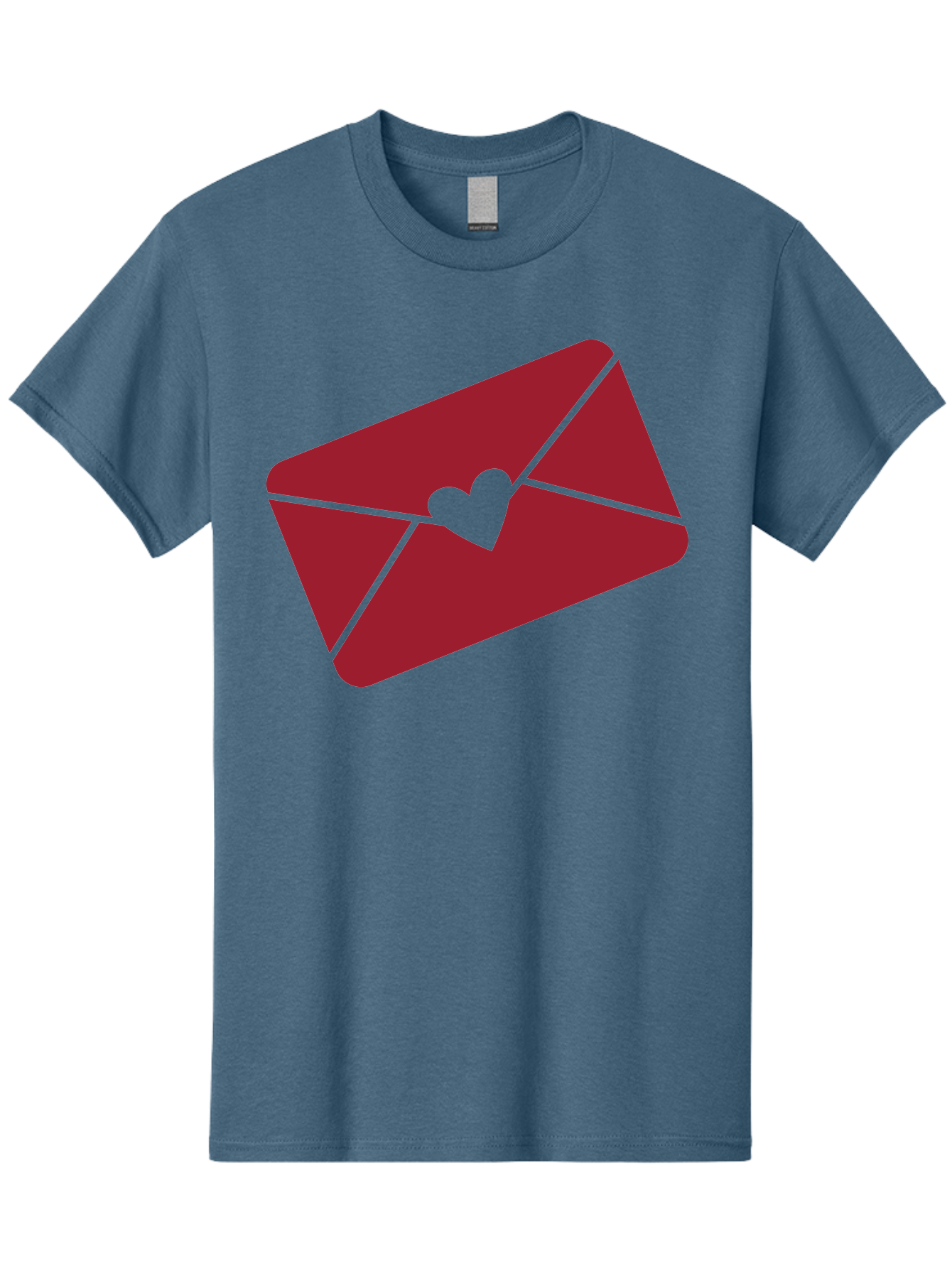 Envelope-With-Heart Men'S Graphic Tee, 100% Cotton, Comfortable Casual Summer Wear, Machine Washable, Love Letter, Romantic Gesture, Valentines Day Card, Heart Symbol, Sealed Envelope, Affectionate Message, Digital Illustration, Aac689 13