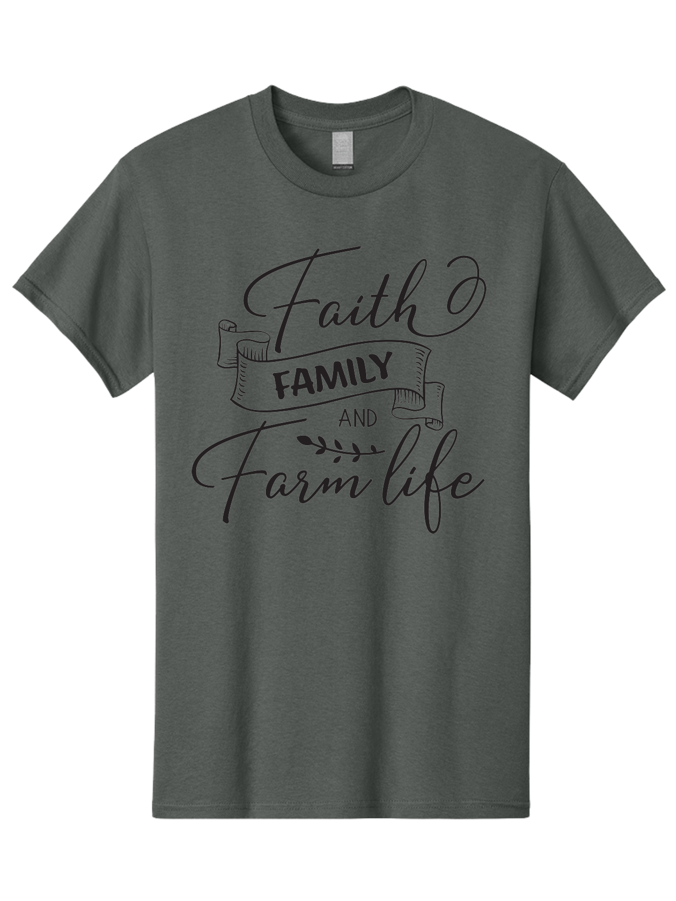Faith-Family-And-Farm-Life Men'S Graphic Tee, 100% Cotton, Comfortable Casual Summer Wear, Machine Washable, Faith And Family Values, Farm Life, Rural Living, Agricultural Lifestyle, Family Bonding, Country Charm, Inspirational Quotes, Aac701 11