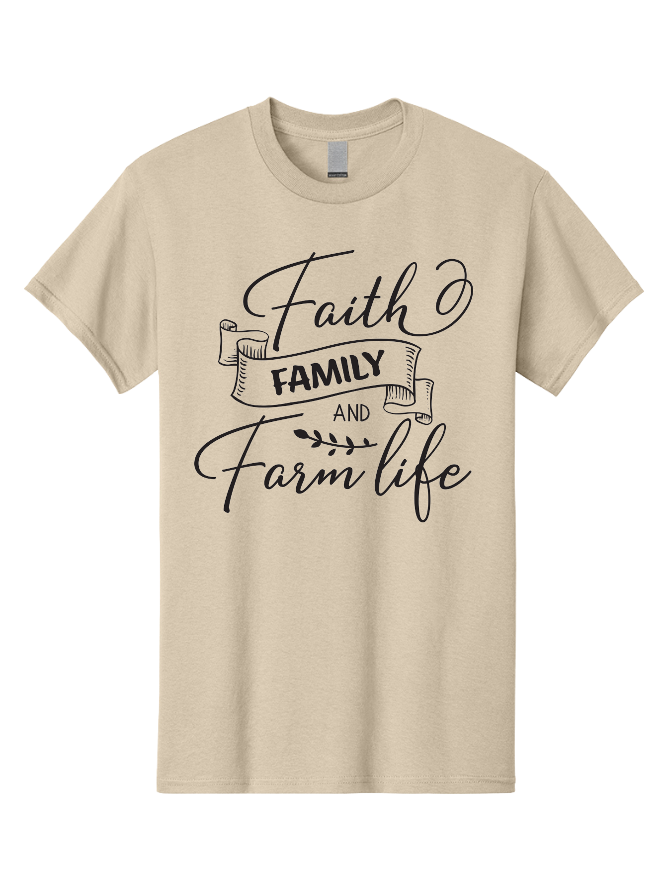 Faith-Family-And-Farm-Life Men'S Graphic Tee, 100% Cotton, Comfortable Casual Summer Wear, Machine Washable, Faith And Family Values, Farm Life, Rural Living, Agricultural Lifestyle, Family Bonding, Country Charm, Inspirational Quotes, Aac701 17
