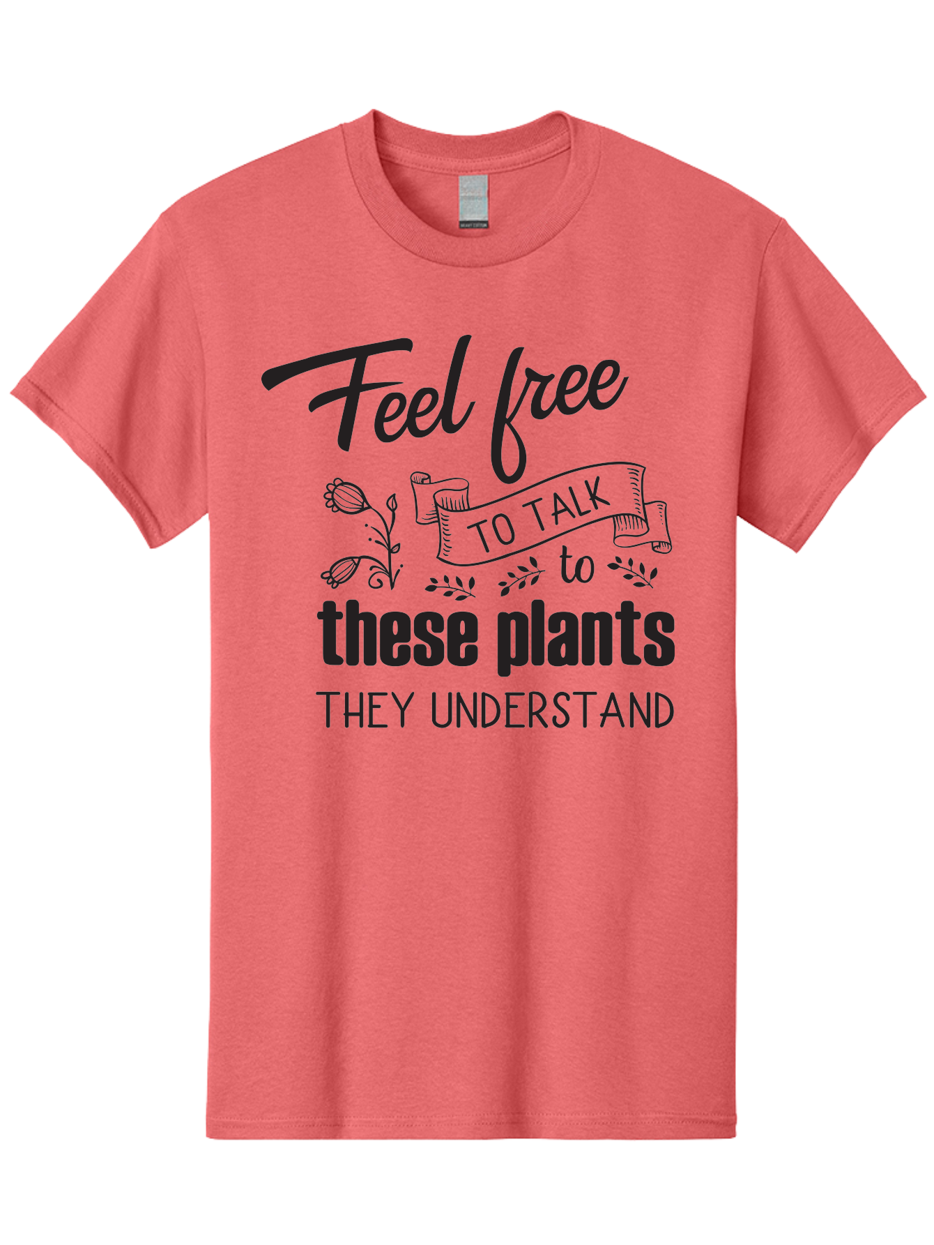 Feel-Free-To-Talk-To-These-Plants Men'S Graphic Tee, 100% Cotton, Comfortable Casual Summer Wear, Machine Washable, Feel Free To Talk To Plants, Plant Love, Plant Care, Gardening Tips, Plant Quotes, Nature Lovers, Green Thumb, Houseplants, Aac713 15