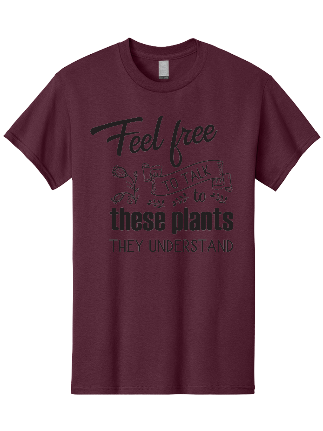 Feel-Free-To-Talk-To-These-Plants Men'S Graphic Tee, 100% Cotton, Comfortable Casual Summer Wear, Machine Washable, Feel Free To Talk To Plants, Plant Love, Plant Care, Gardening Tips, Plant Quotes, Nature Lovers, Green Thumb, Houseplants, Aac713 27