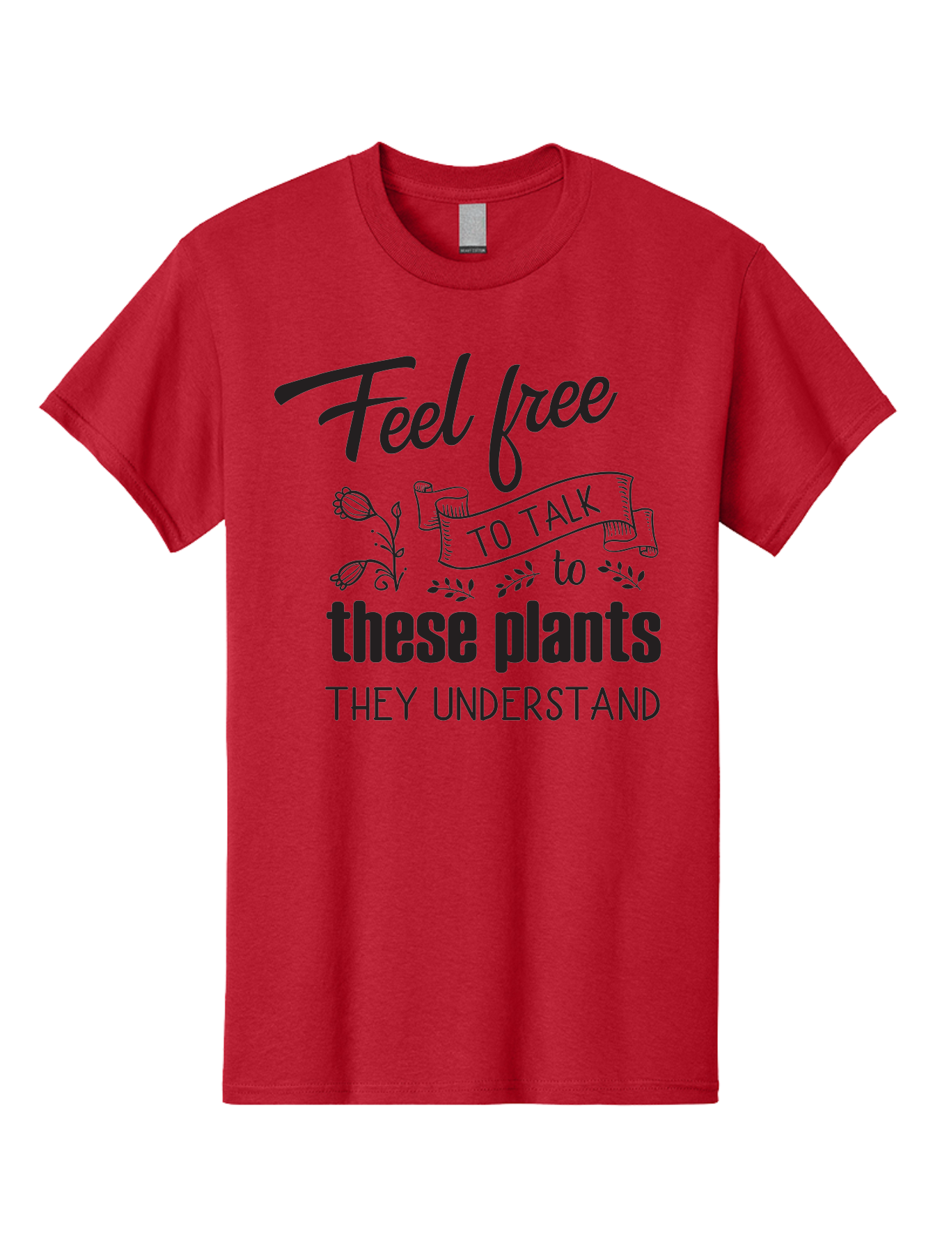 Feel-Free-To-Talk-To-These-Plants Men'S Graphic Tee, 100% Cotton, Comfortable Casual Summer Wear, Machine Washable, Feel Free To Talk To Plants, Plant Love, Plant Care, Gardening Tips, Plant Quotes, Nature Lovers, Green Thumb, Houseplants, Aac713 3