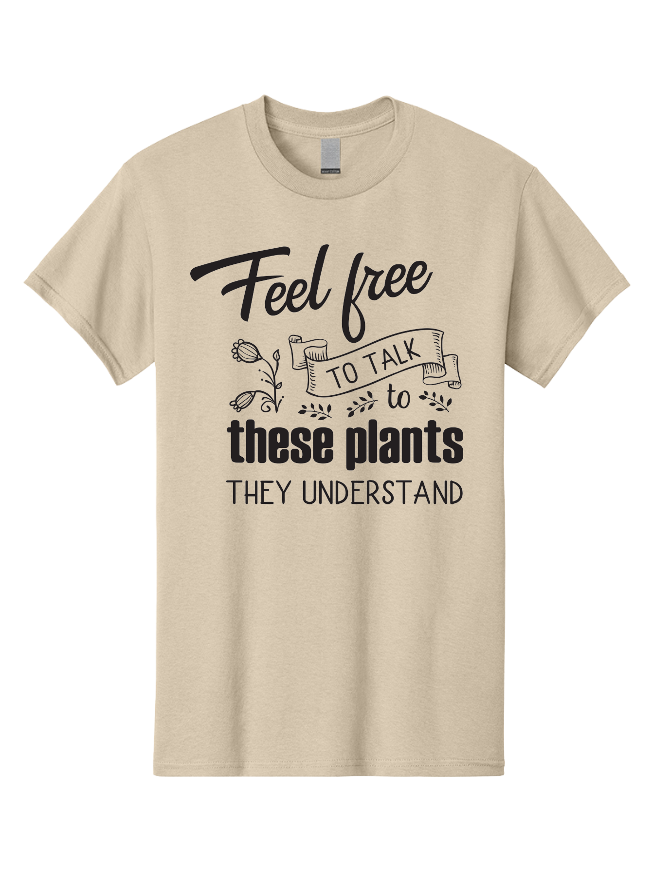 Feel-Free-To-Talk-To-These-Plants Men'S Graphic Tee, 100% Cotton, Comfortable Casual Summer Wear, Machine Washable, Feel Free To Talk To Plants, Plant Love, Plant Care, Gardening Tips, Plant Quotes, Nature Lovers, Green Thumb, Houseplants, Aac713 29
