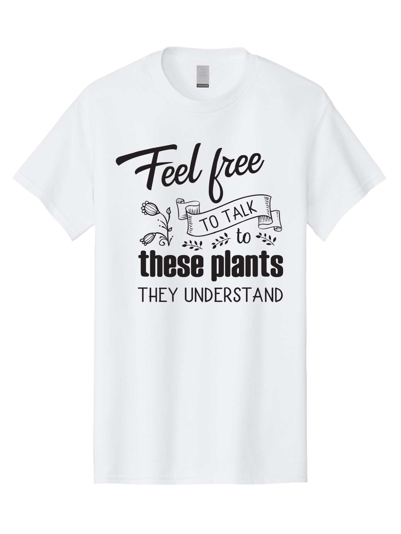 Feel-Free-To-Talk-To-These-Plants Men'S Graphic Tee, 100% Cotton, Comfortable Casual Summer Wear, Machine Washable, Feel Free To Talk To Plants, Plant Love, Plant Care, Gardening Tips, Plant Quotes, Nature Lovers, Green Thumb, Houseplants, Aac713 7