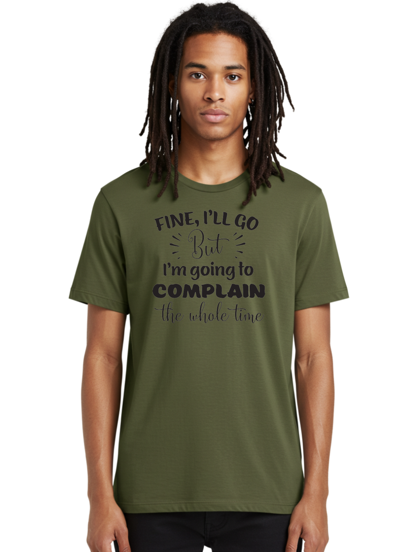 Fine-I-Ll-Go-But-I-M-Going-To-Complain-The-Whole-Time Men'S Graphic Tee, 100% Cotton, Comfortable Casual Summer Wear, Machine Washable, Funny Quote, Sarcastic Humor, Complaint Attitude, Humorous Text, Witty Sayings, Sassy Phrases, Aac715 10