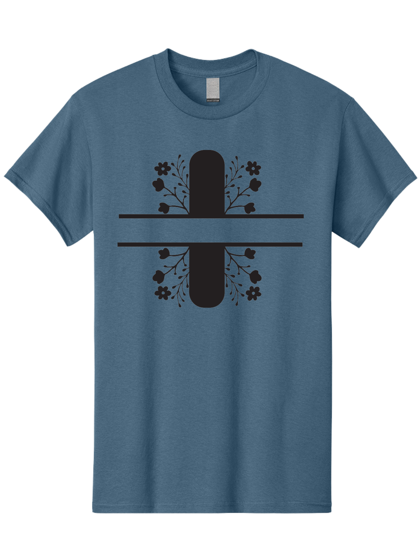 Fleur-De-Lis Men'S Graphic Tee, 100% Cotton, Comfortable Casual Summer Wear, Machine Washable, Addition Symbol, Plus Sign, Black Silhouette, Floral Design, Flowers And Leaves, Geometric Pattern, Simple Icon Aac718 23