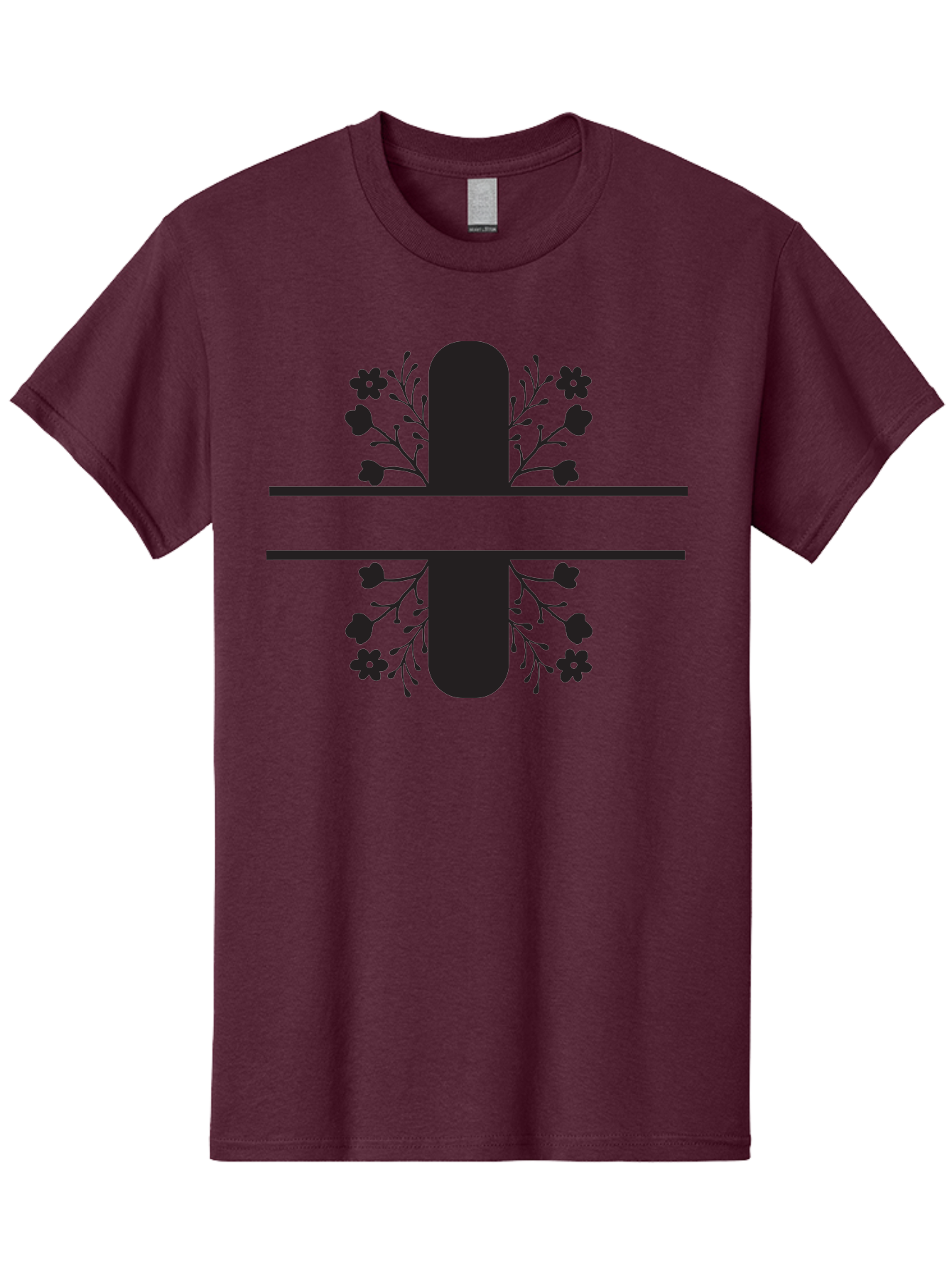 Fleur-De-Lis Men'S Graphic Tee, 100% Cotton, Comfortable Casual Summer Wear, Machine Washable, Addition Symbol, Plus Sign, Black Silhouette, Floral Design, Flowers And Leaves, Geometric Pattern, Simple Icon Aac718 17