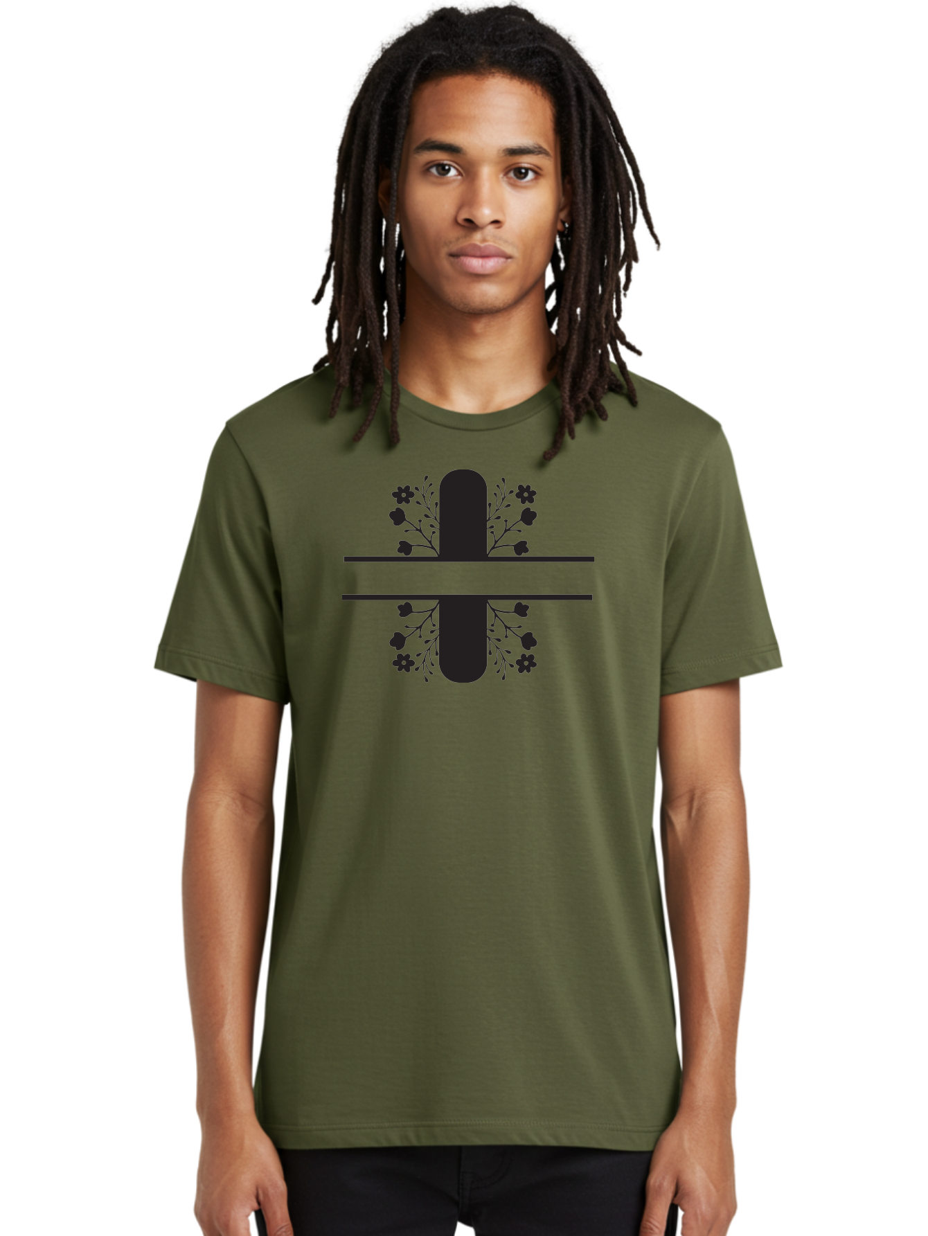 Fleur-De-Lis Men'S Graphic Tee, 100% Cotton, Comfortable Casual Summer Wear, Machine Washable, Addition Symbol, Plus Sign, Black Silhouette, Floral Design, Flowers And Leaves, Geometric Pattern, Simple Icon Aac718 16