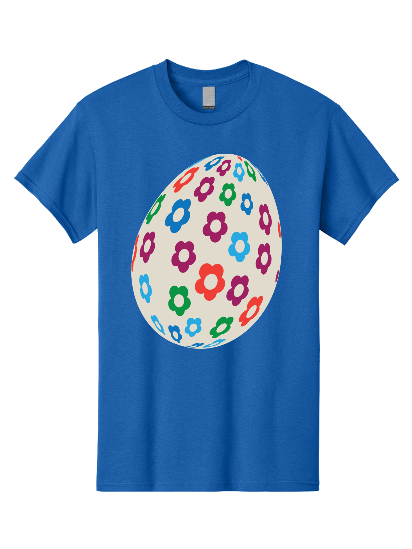 Floral-Egg-1 Men'S Graphic Tee, 100% Cotton, Comfortable Casual Summer Wear, Machine Washable, Colorful Flowers, Easter Egg Decoration, Floral Pattern, Pastel Colors, Festive Design, Spring Theme, Easter Celebration Aac729 23
