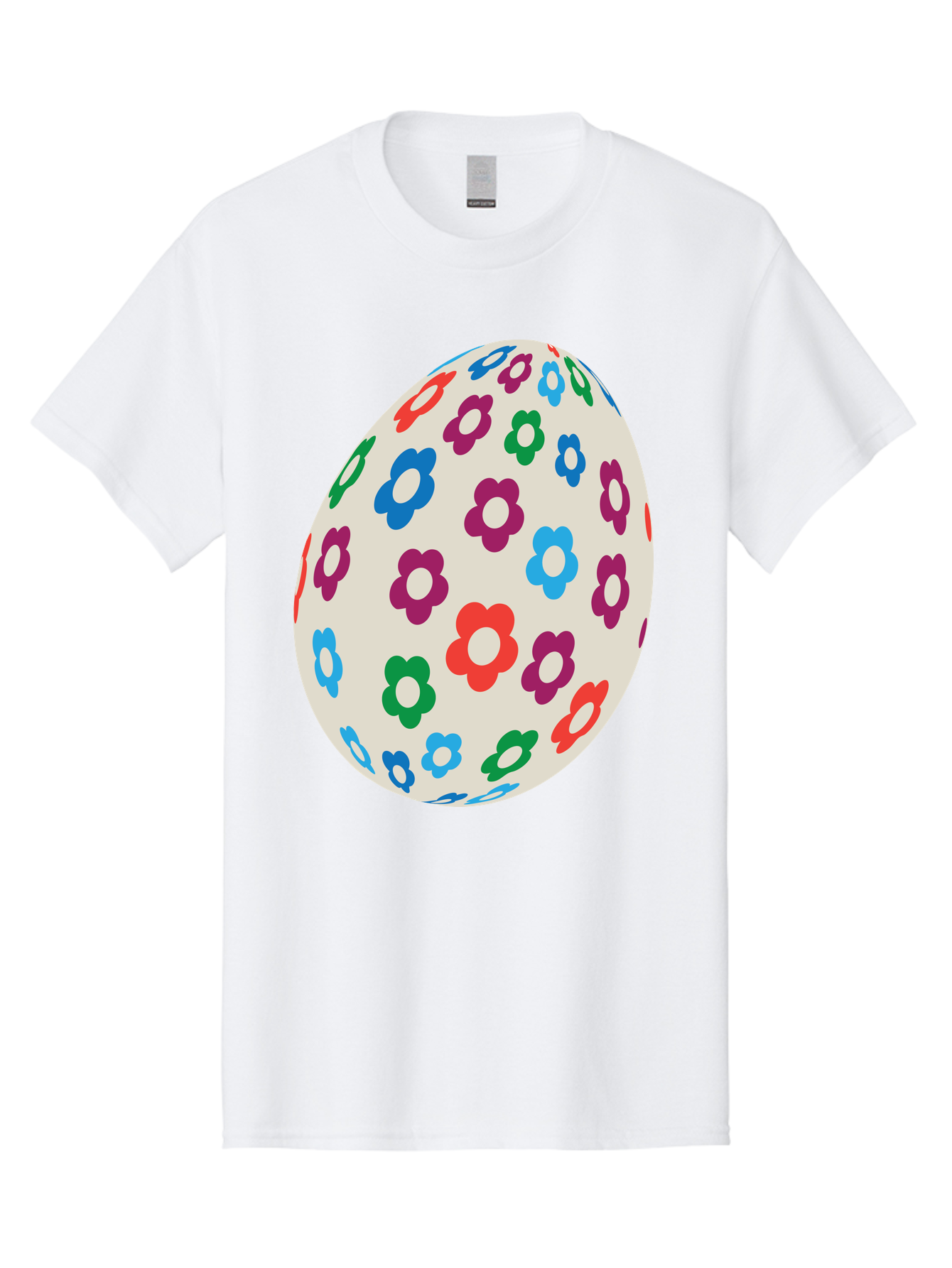 Floral-Egg-1 Men'S Graphic Tee, 100% Cotton, Comfortable Casual Summer Wear, Machine Washable, Colorful Flowers, Easter Egg Decoration, Floral Pattern, Pastel Colors, Festive Design, Spring Theme, Easter Celebration Aac729 15