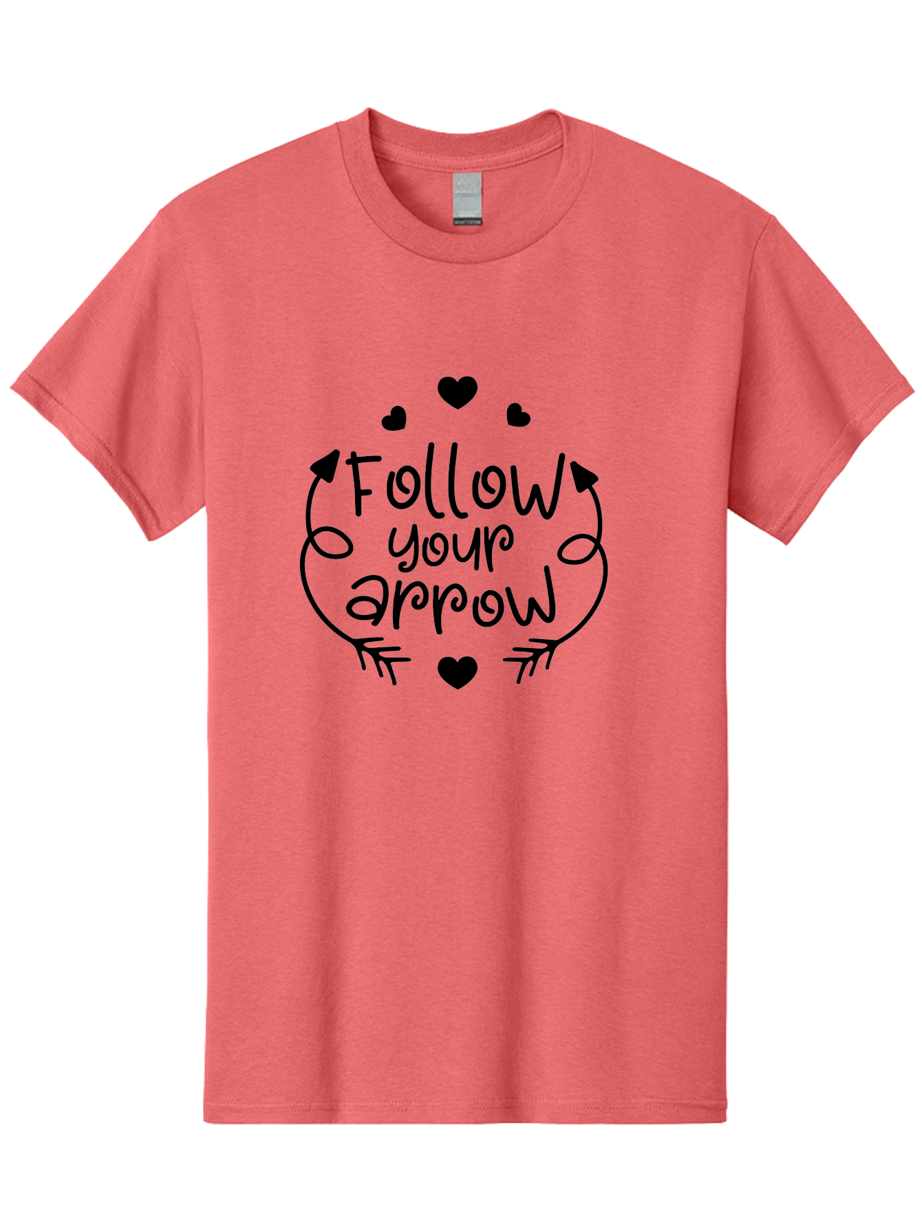 Follow-Your-Arrow Men'S Graphic Tee, 100% Cotton, Comfortable Casual Summer Wear, Machine Washable, Follow Your Arrow, Inspirational Quotes, Motivational Phrases, Arrow Design, Hearts, Love, Kindness, Positivity, Happy Vibes, Encouragement, Aac740 7
