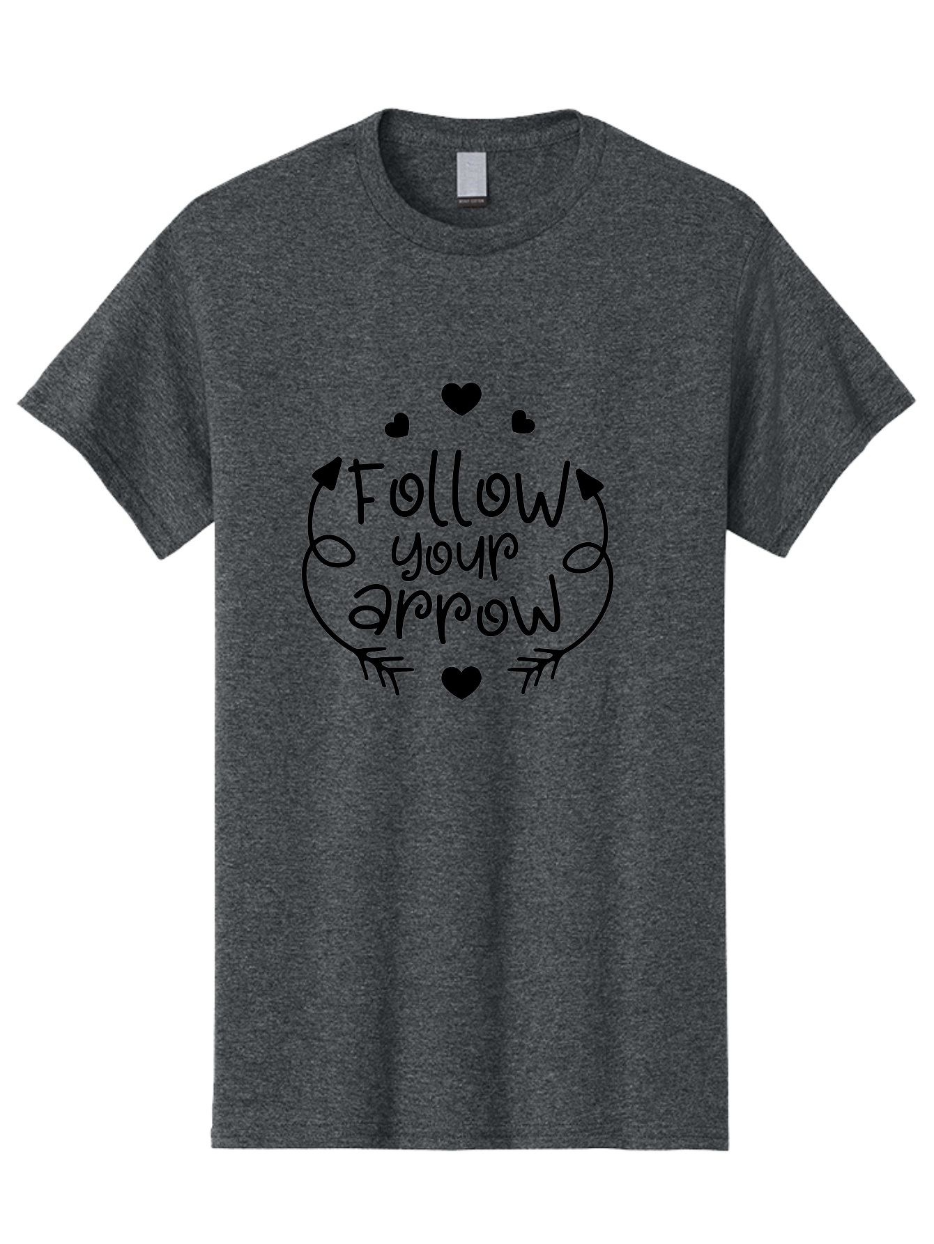 Follow-Your-Arrow Men'S Graphic Tee, 100% Cotton, Comfortable Casual Summer Wear, Machine Washable, Follow Your Arrow, Inspirational Quotes, Motivational Phrases, Arrow Design, Hearts, Love, Kindness, Positivity, Happy Vibes, Encouragement, Aac740 15