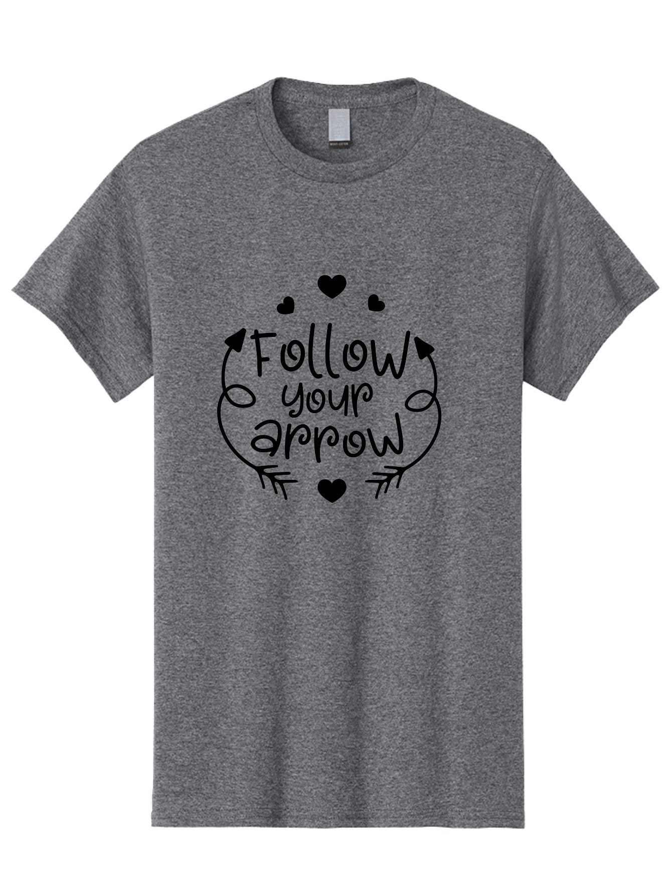 Follow-Your-Arrow Men'S Graphic Tee, 100% Cotton, Comfortable Casual Summer Wear, Machine Washable, Follow Your Arrow, Inspirational Quotes, Motivational Phrases, Arrow Design, Hearts, Love, Kindness, Positivity, Happy Vibes, Encouragement, Aac740 9