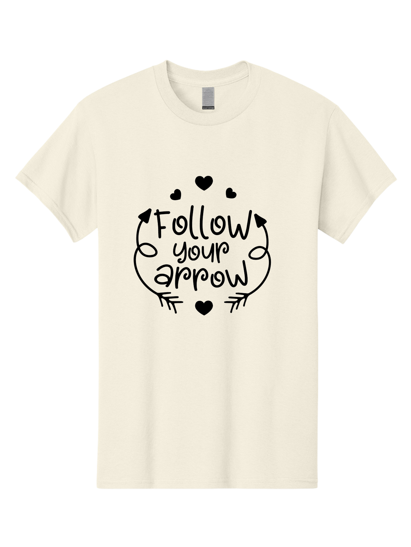 Follow-Your-Arrow Men'S Graphic Tee, 100% Cotton, Comfortable Casual Summer Wear, Machine Washable, Follow Your Arrow, Inspirational Quotes, Motivational Phrases, Arrow Design, Hearts, Love, Kindness, Positivity, Happy Vibes, Encouragement, Aac740 19