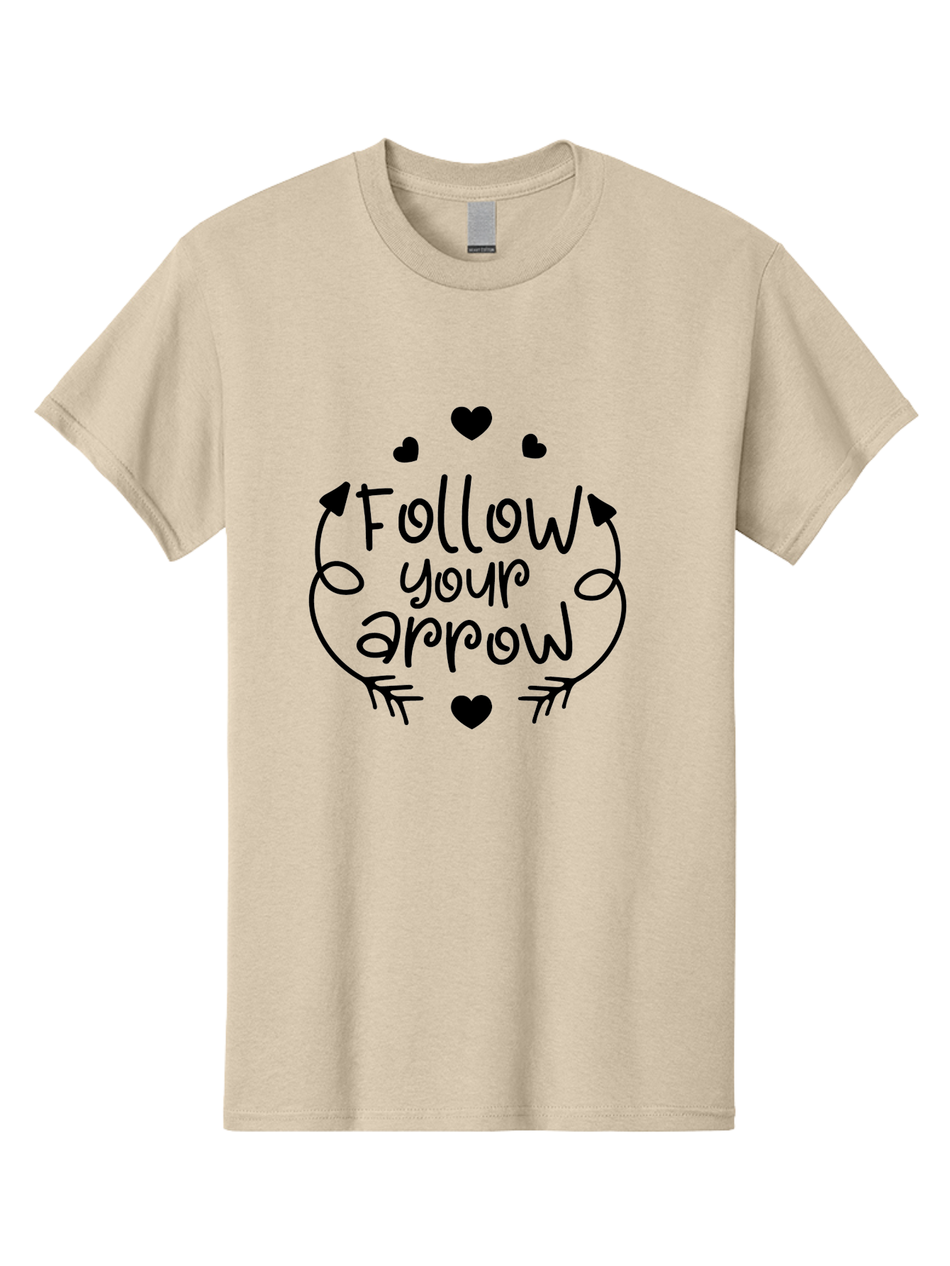 Follow-Your-Arrow Men'S Graphic Tee, 100% Cotton, Comfortable Casual Summer Wear, Machine Washable, Follow Your Arrow, Inspirational Quotes, Motivational Phrases, Arrow Design, Hearts, Love, Kindness, Positivity, Happy Vibes, Encouragement, Aac740 3