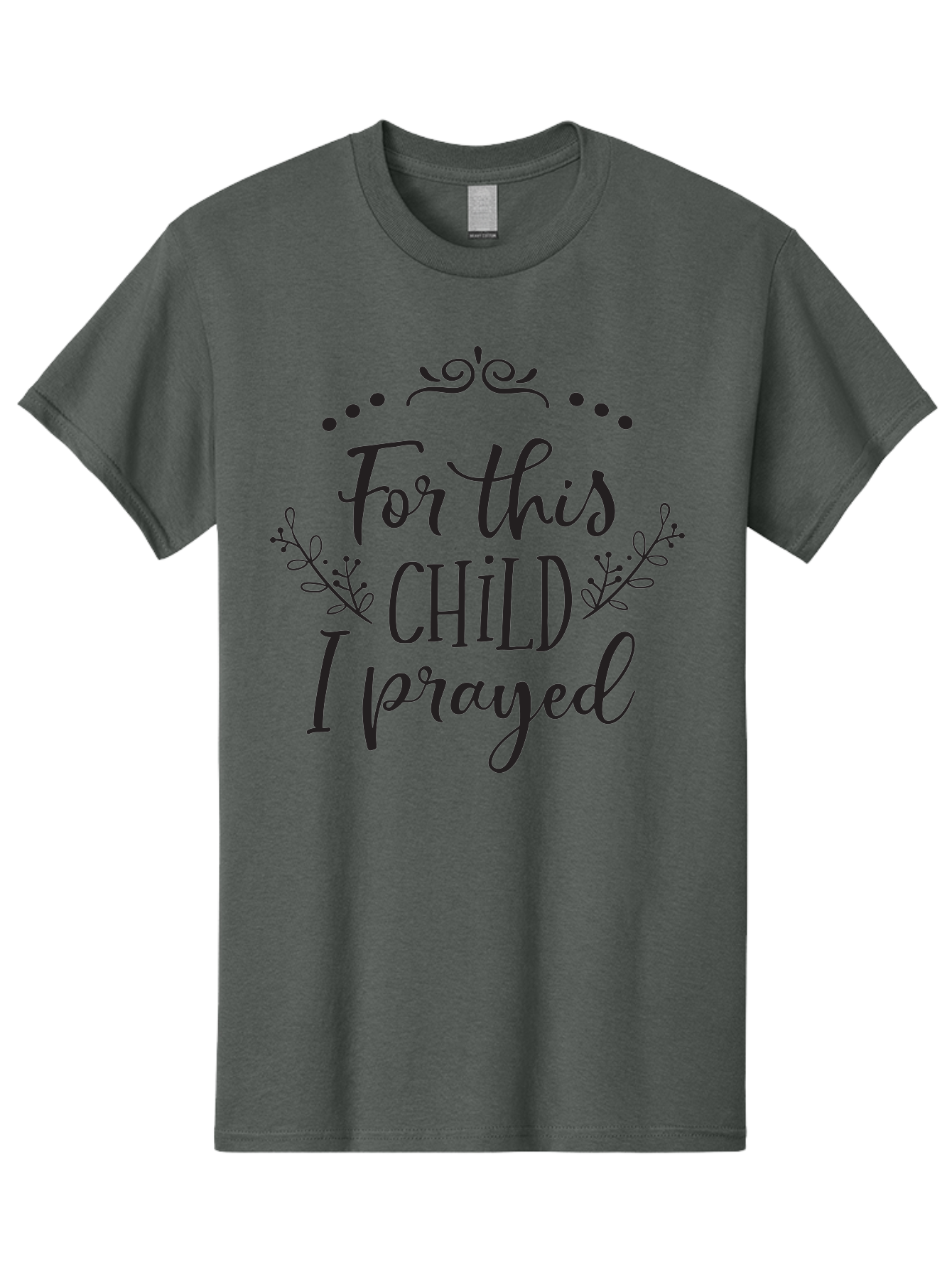 For-This-Child-I-Prayed Men'S Graphic Tee, 100% Cotton, Comfortable Casual Summer Wear, Machine Washable, Inspirational Quote, Prayer For Child, Biblical Inspiration, 1 Samuel 1:27, Scripture Art, Faith-Based Design, Inspirational Art, Aac743 11