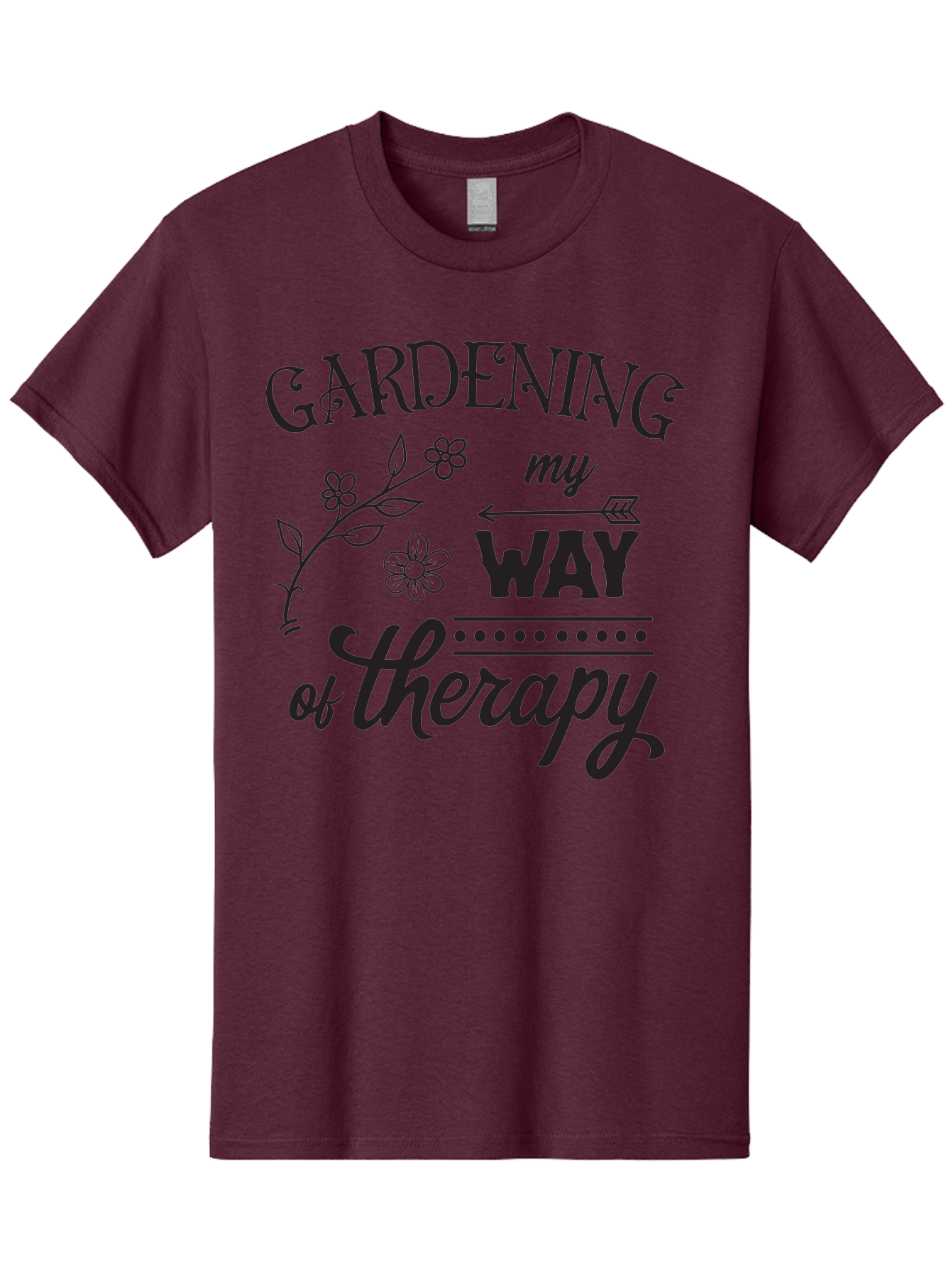 Gardening-My-Way-Of-Therapy Men'S Graphic Tee, 100% Cotton, Comfortable Casual Summer Wear, Machine Washable, Gardening Therapy, Mental Wellness, Self Care, Relaxation, Gardening Quotes, Inspirational Quotes, Floral Designs, Nature Lovers Aac750 15