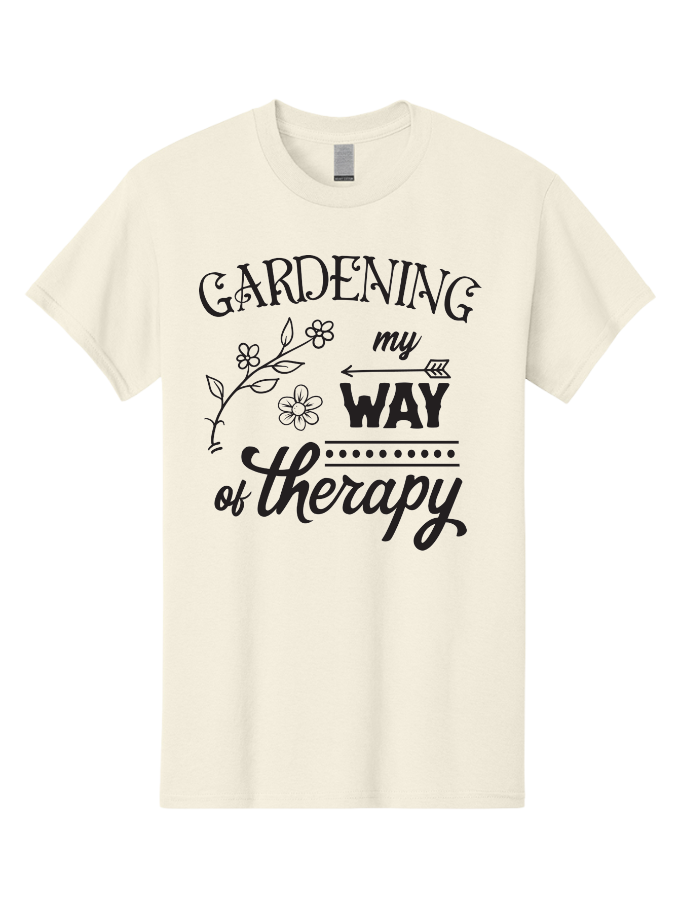 Gardening-My-Way-Of-Therapy Men'S Graphic Tee, 100% Cotton, Comfortable Casual Summer Wear, Machine Washable, Gardening Therapy, Mental Wellness, Self Care, Relaxation, Gardening Quotes, Inspirational Quotes, Floral Designs, Nature Lovers Aac750 29