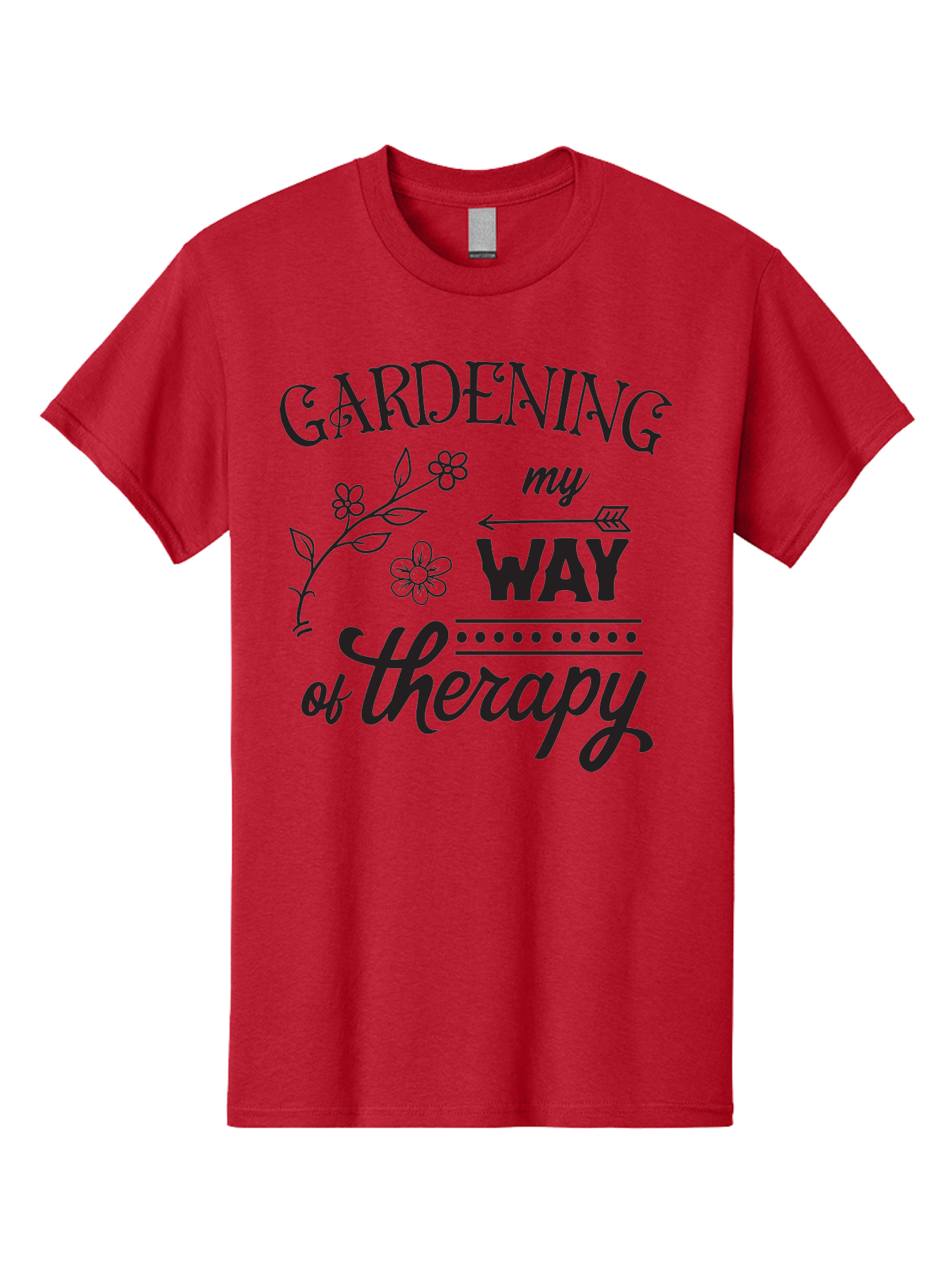 Gardening-My-Way-Of-Therapy Men'S Graphic Tee, 100% Cotton, Comfortable Casual Summer Wear, Machine Washable, Gardening Therapy, Mental Wellness, Self Care, Relaxation, Gardening Quotes, Inspirational Quotes, Floral Designs, Nature Lovers Aac750 7