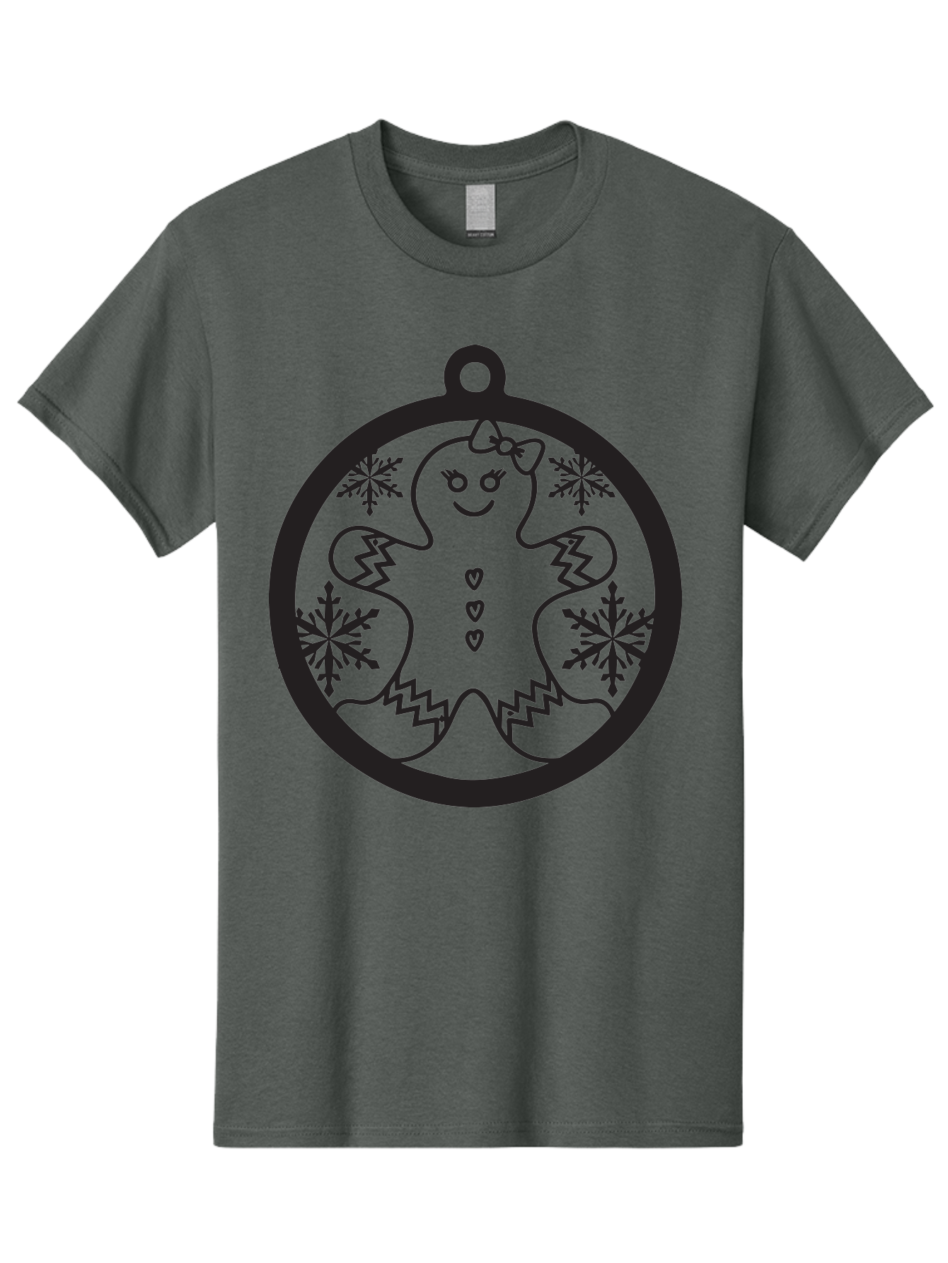 Gingerbread-Man-Ornament Men'S Graphic Tee, 100% Cotton, Comfortable Casual Summer Wear, Machine Washable, Gingerbread Man, Christmas Ornament, Festive Decor, Holiday Cheer, Winter Wonderland, Sweet Treats, Cookie Decoration, Charming Design, Aac755 9