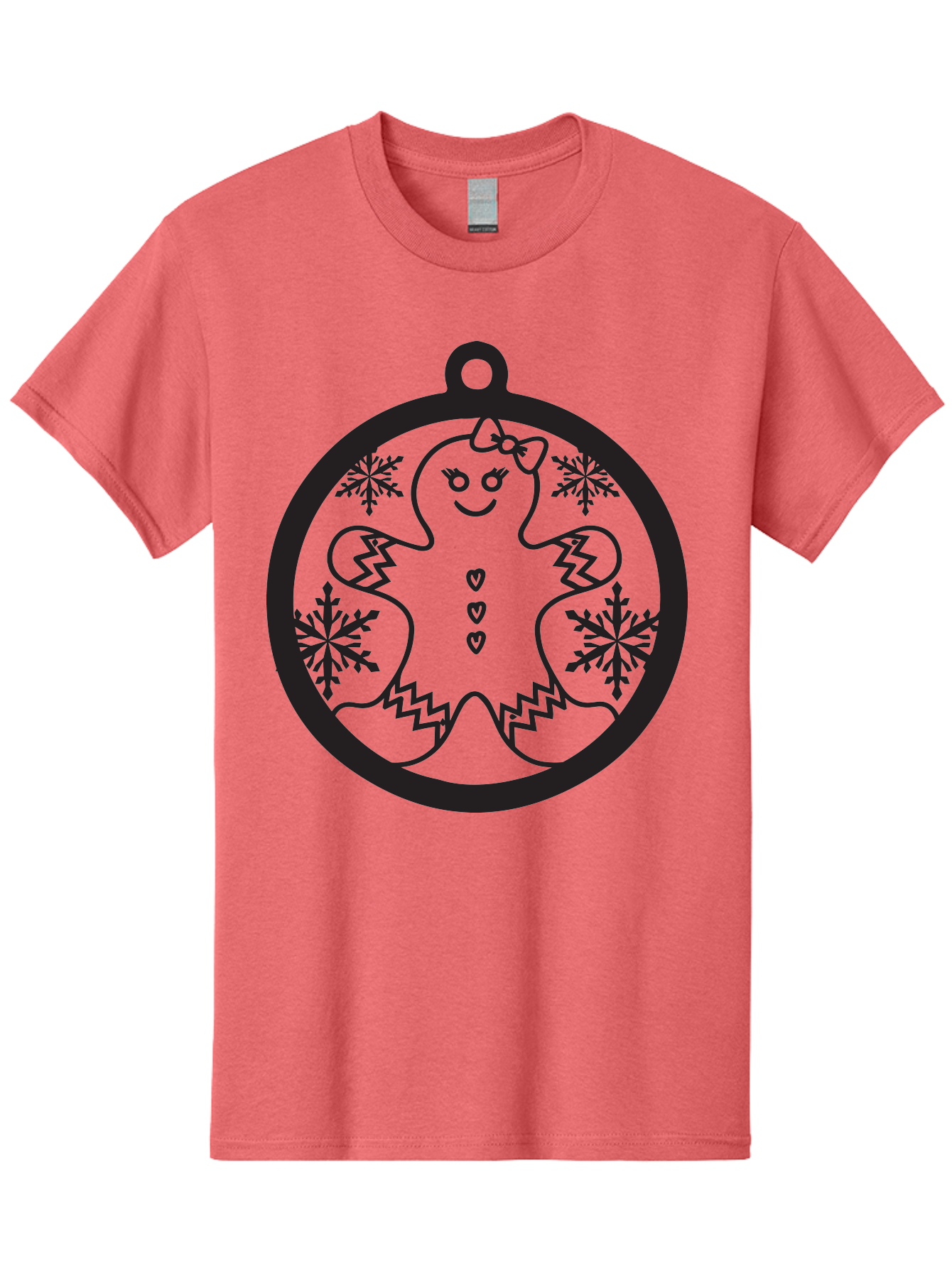 Gingerbread-Man-Ornament Men'S Graphic Tee, 100% Cotton, Comfortable Casual Summer Wear, Machine Washable, Gingerbread Man, Christmas Ornament, Festive Decor, Holiday Cheer, Winter Wonderland, Sweet Treats, Cookie Decoration, Charming Design, Aac755 7