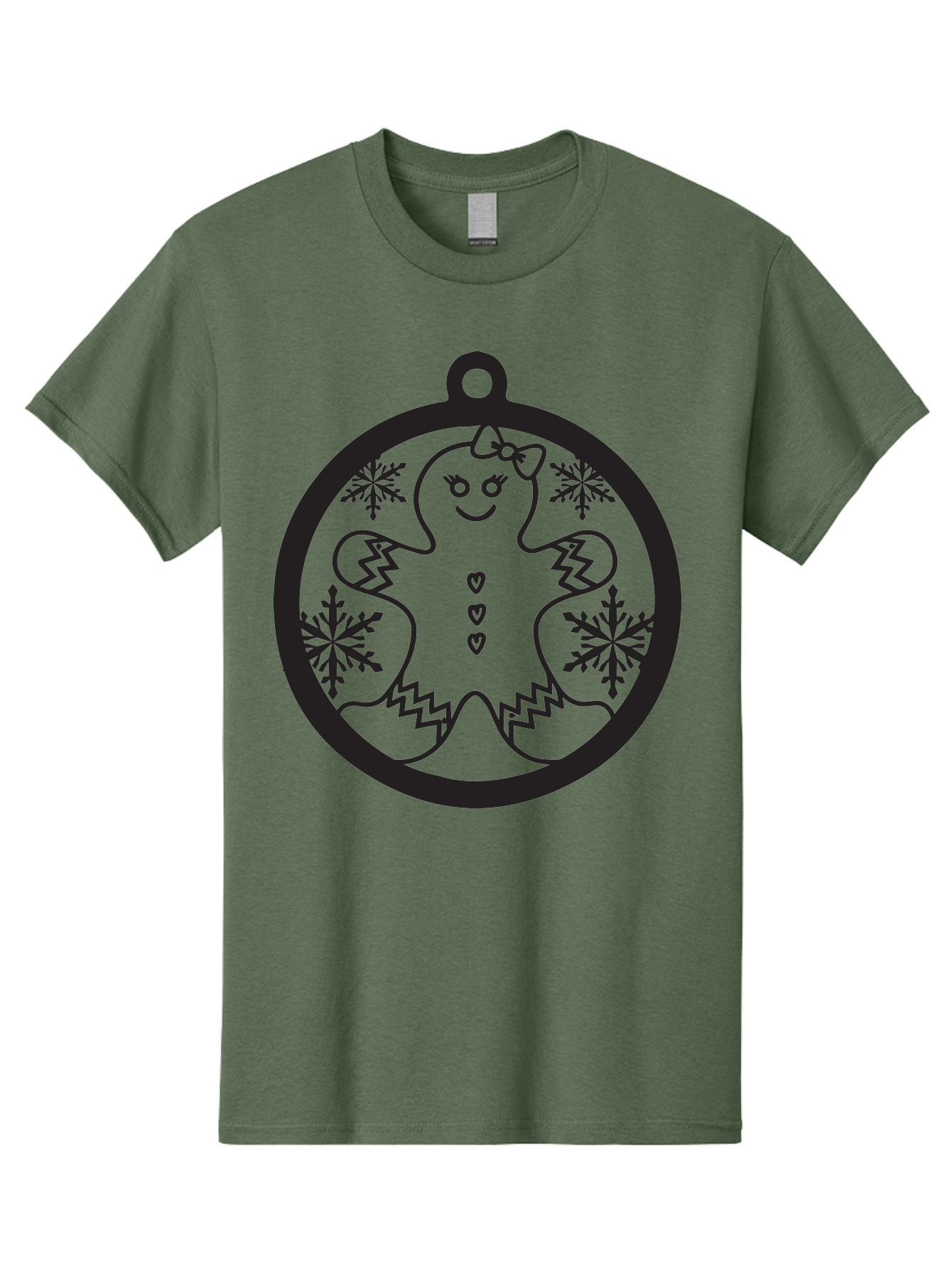 Gingerbread-Man-Ornament Men'S Graphic Tee, 100% Cotton, Comfortable Casual Summer Wear, Machine Washable, Gingerbread Man, Christmas Ornament, Festive Decor, Holiday Cheer, Winter Wonderland, Sweet Treats, Cookie Decoration, Charming Design, Aac755 5