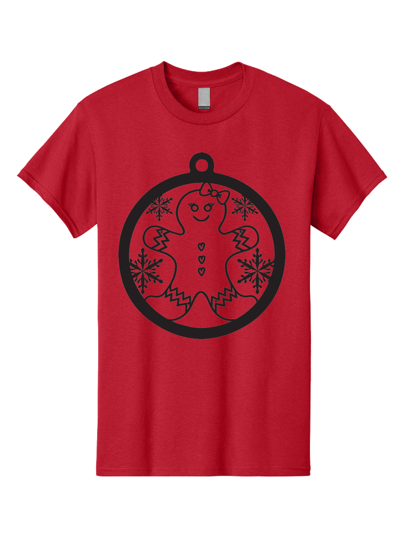 Gingerbread-Man-Ornament Men'S Graphic Tee, 100% Cotton, Comfortable Casual Summer Wear, Machine Washable, Gingerbread Man, Christmas Ornament, Festive Decor, Holiday Cheer, Winter Wonderland, Sweet Treats, Cookie Decoration, Charming Design, Aac755 17