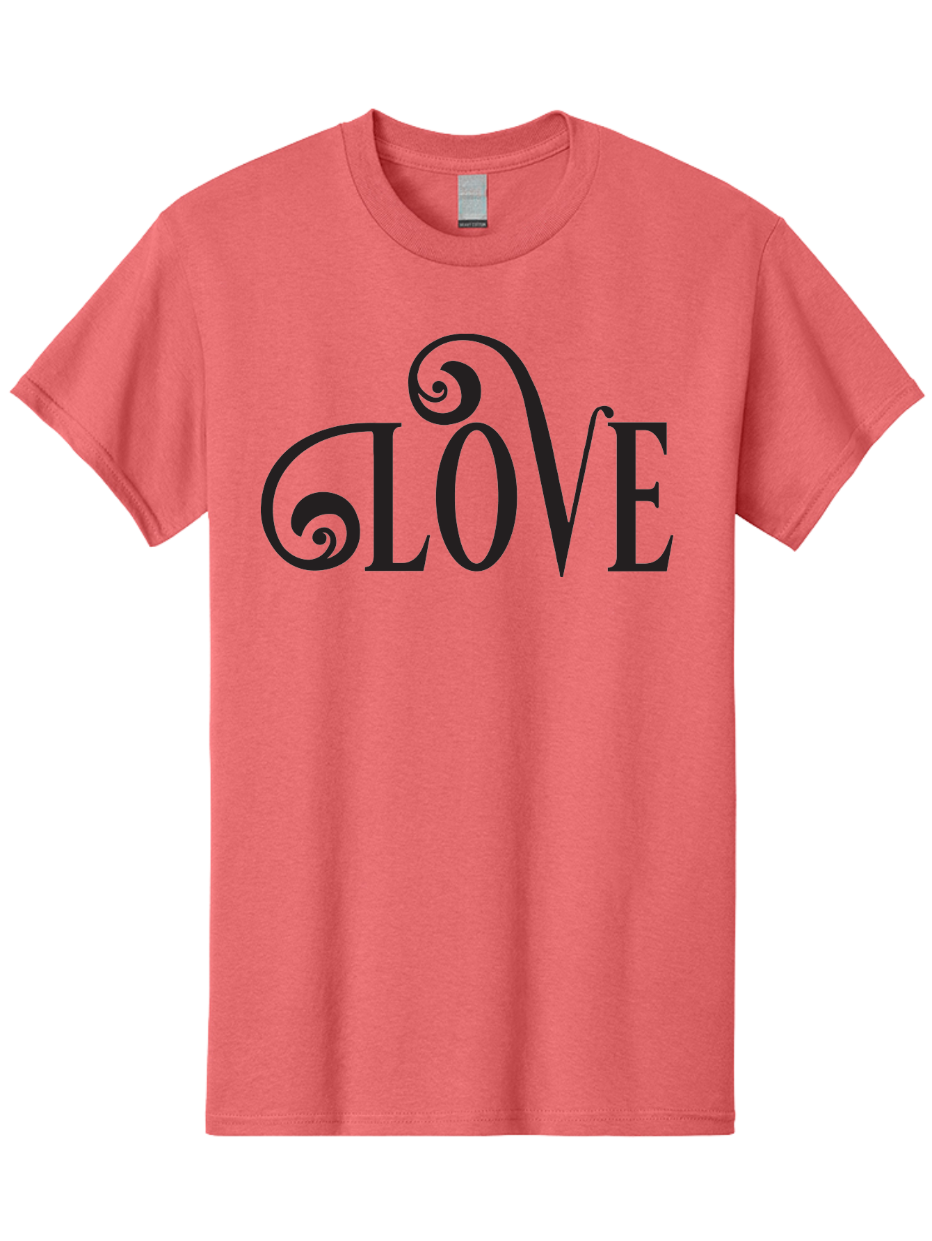 Glove Men'S Graphic Tee, 100% Cotton, Comfortable Casual Summer Wear, Machine Washable, Love Typography, Decorative Lettering, Swirly Design, Black Text, Elegant Font, Whimsical Style, Romantic Message, Stylish Graphics, Heartwarming Phrase Aac759 25