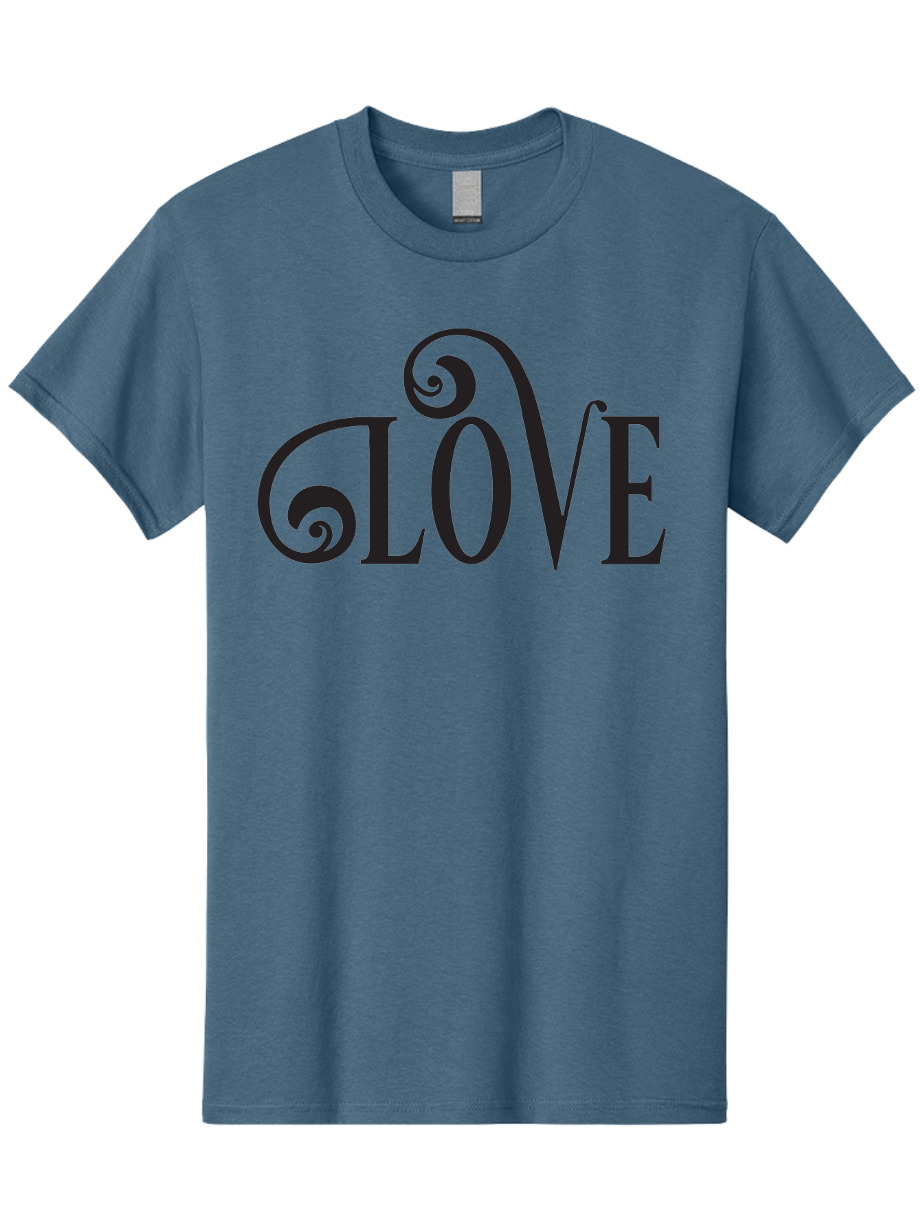 Glove Men'S Graphic Tee, 100% Cotton, Comfortable Casual Summer Wear, Machine Washable, Love Typography, Decorative Lettering, Swirly Design, Black Text, Elegant Font, Whimsical Style, Romantic Message, Stylish Graphics, Heartwarming Phrase Aac759 11