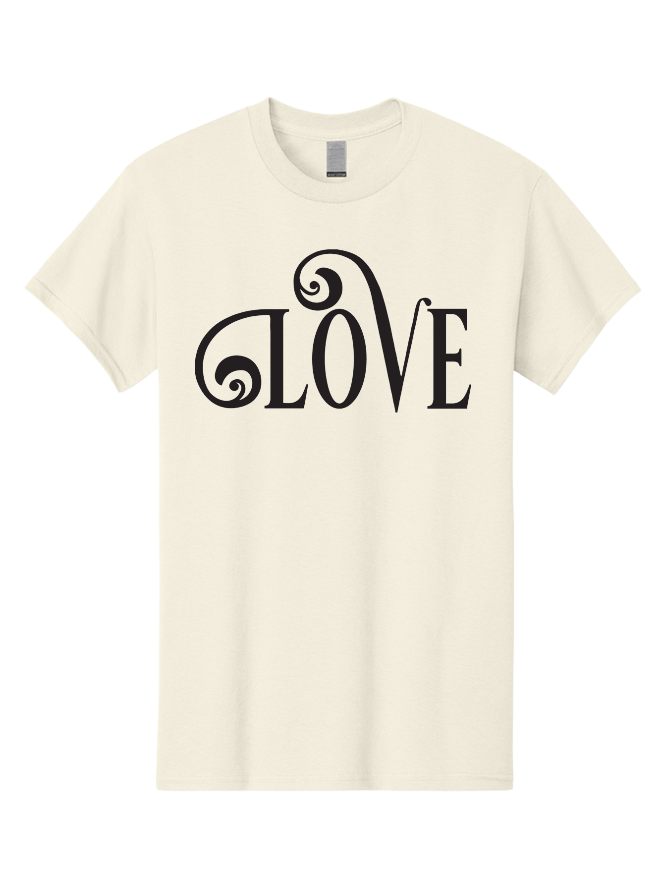Glove Men'S Graphic Tee, 100% Cotton, Comfortable Casual Summer Wear, Machine Washable, Love Typography, Decorative Lettering, Swirly Design, Black Text, Elegant Font, Whimsical Style, Romantic Message, Stylish Graphics, Heartwarming Phrase Aac759 7